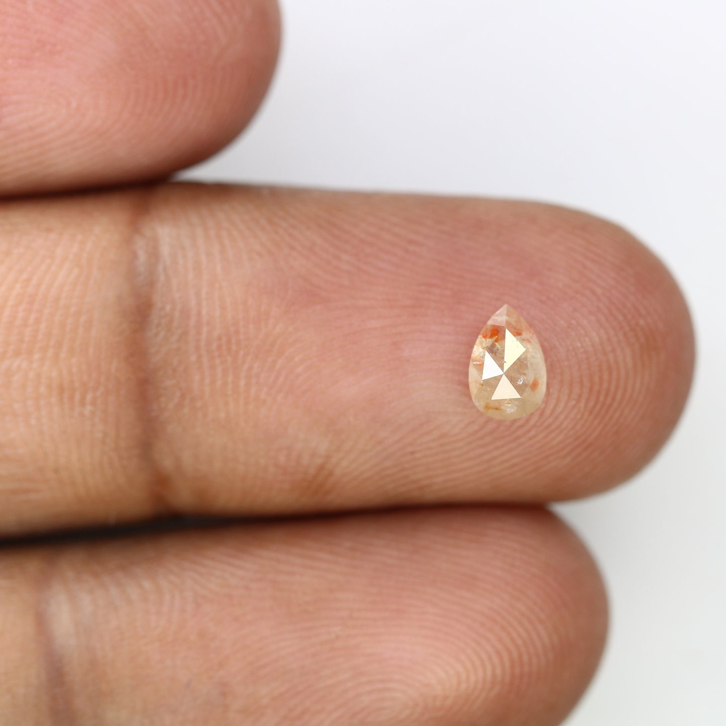 0.60 CT 6.00 MM Fancy Peach Pear Shape Natural Diamond For Engagement Ring | Peach Pear Diamond | Peach Diamond Jewelry | Peach Galaxy Stone