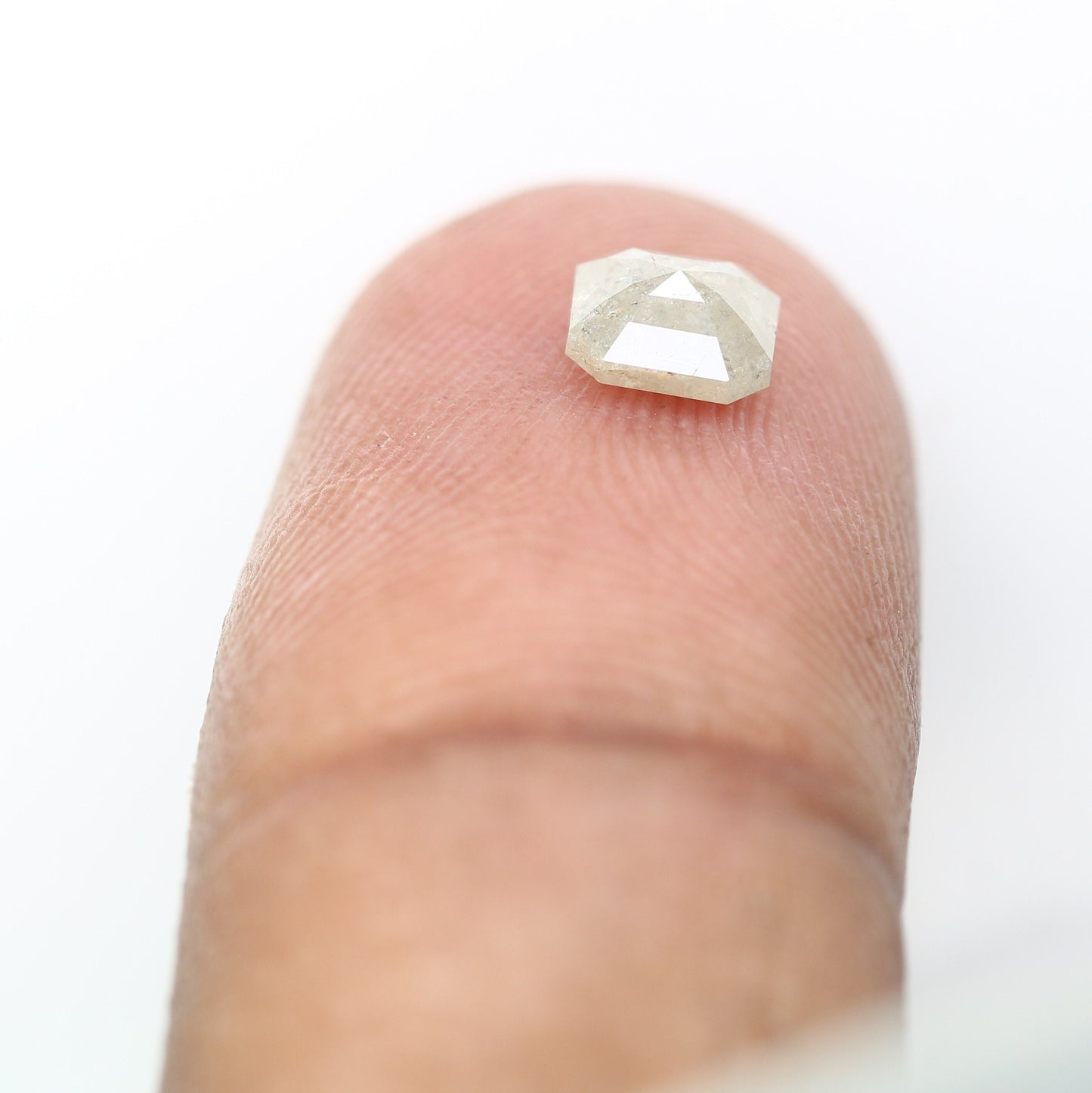 0.68 CT Salt and Pepper Emerald Shape Diamond - Natural Loose Emerald Cut Diamond - Perfect for Emerald Engagement Ring
