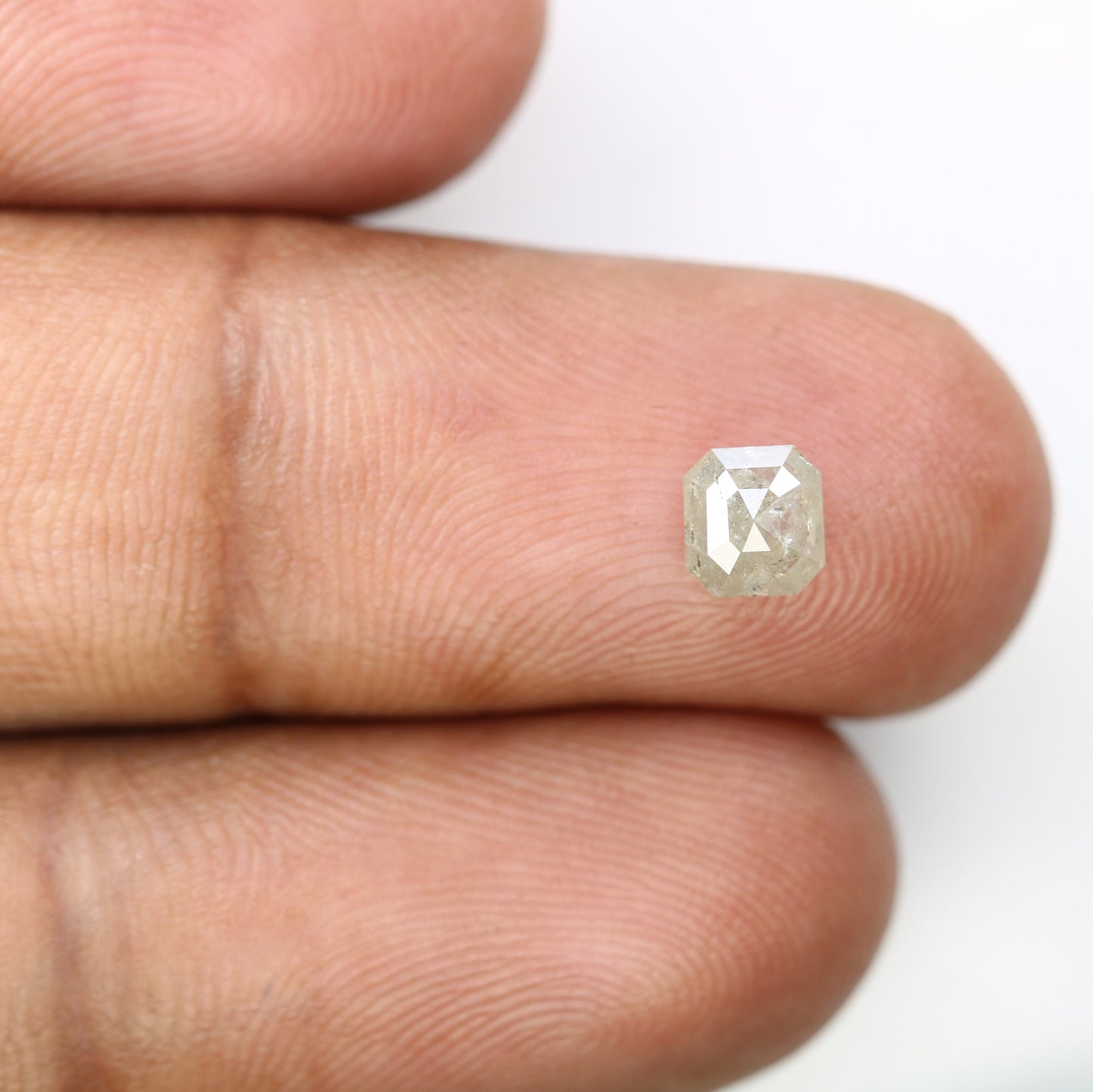 0.68 CT Salt and Pepper Emerald Shape Diamond - Natural Loose Emerald Cut Diamond - Perfect for Emerald Engagement Ring