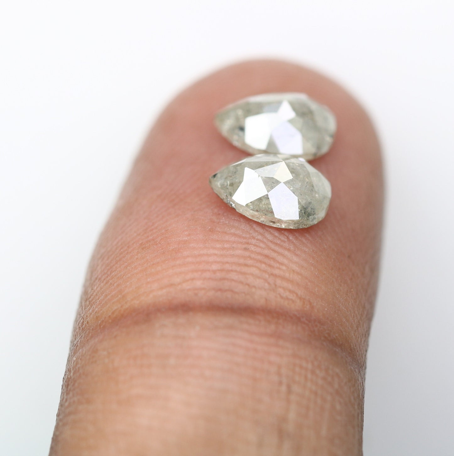 1.76 CT Natural Grey Pear Shape Loose Pair Diamond For Earrings | Pear Pair Diamond | Grey Pear Earring | Diamond Earrings | Customized
