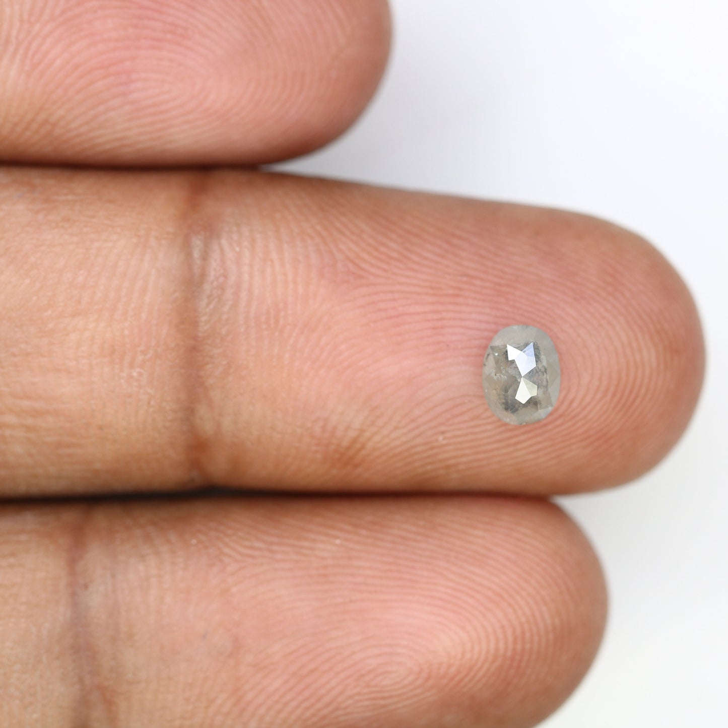 0.62 CT 5.50 MM Natural Grey Polished Oval Galaxy Diamond | Unique Oval Engagement Ring | Oval Earrings | Oval Diamond Pendant Jewelry
