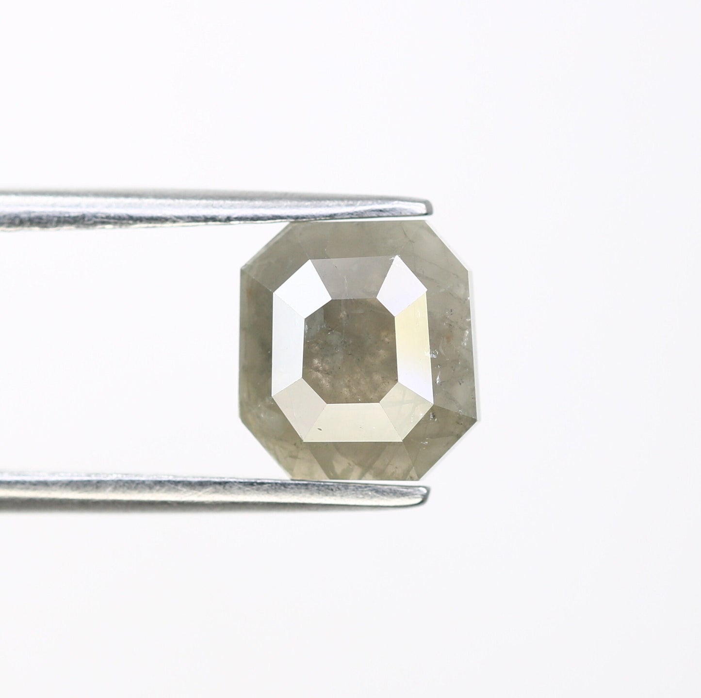 1.39 CT Salt and Pepper Emerald Shape Diamond - Natural Loose Emerald Cut Diamond - Emerald Engagement Ring - LABORDAY Offer