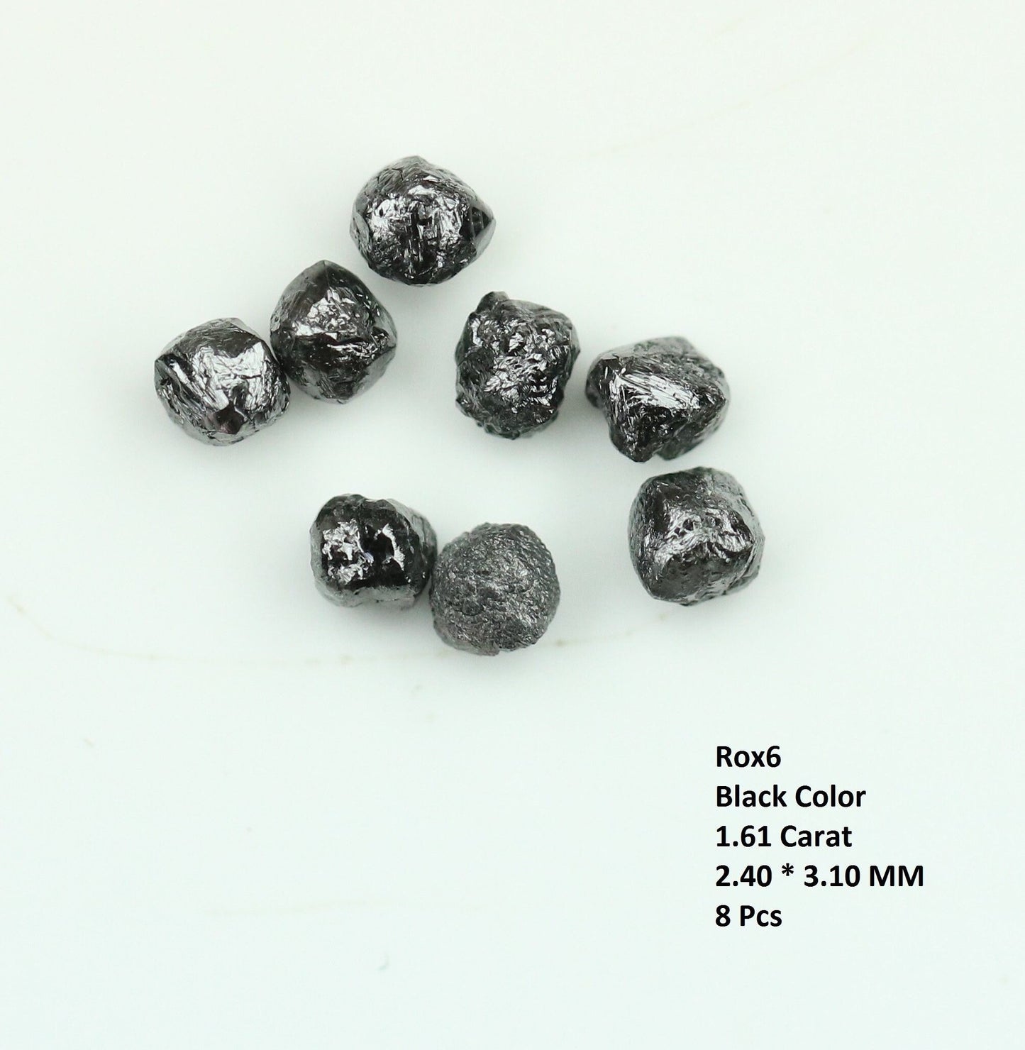 1.61 Carat Black Raw Rough Diamond For Engagement RingFor Gold Ring Diamonds