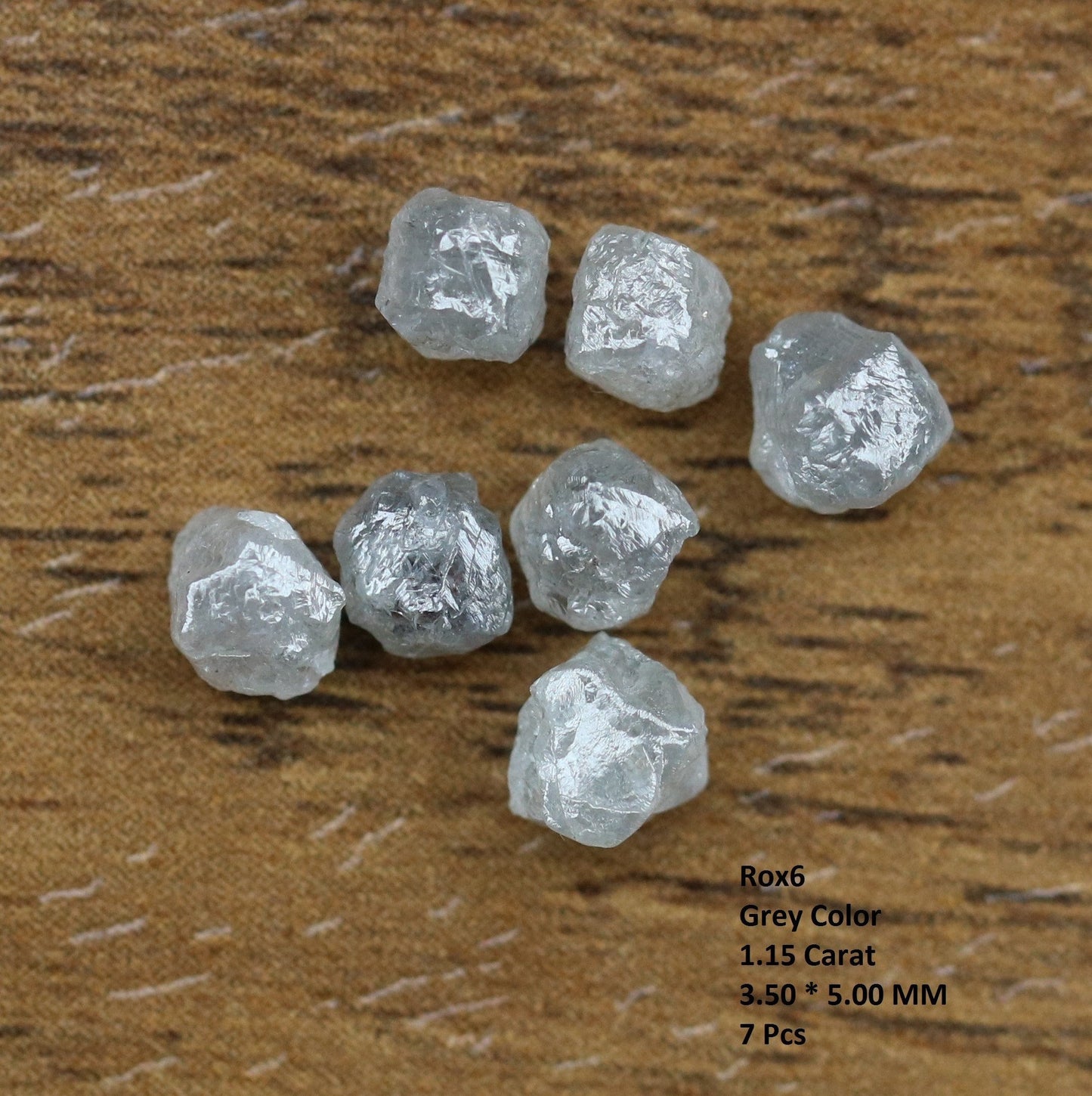 1.15 Carat Grey Raw Uncut Loose Diamond For Engagement RingFor Gold Ring Diamonds