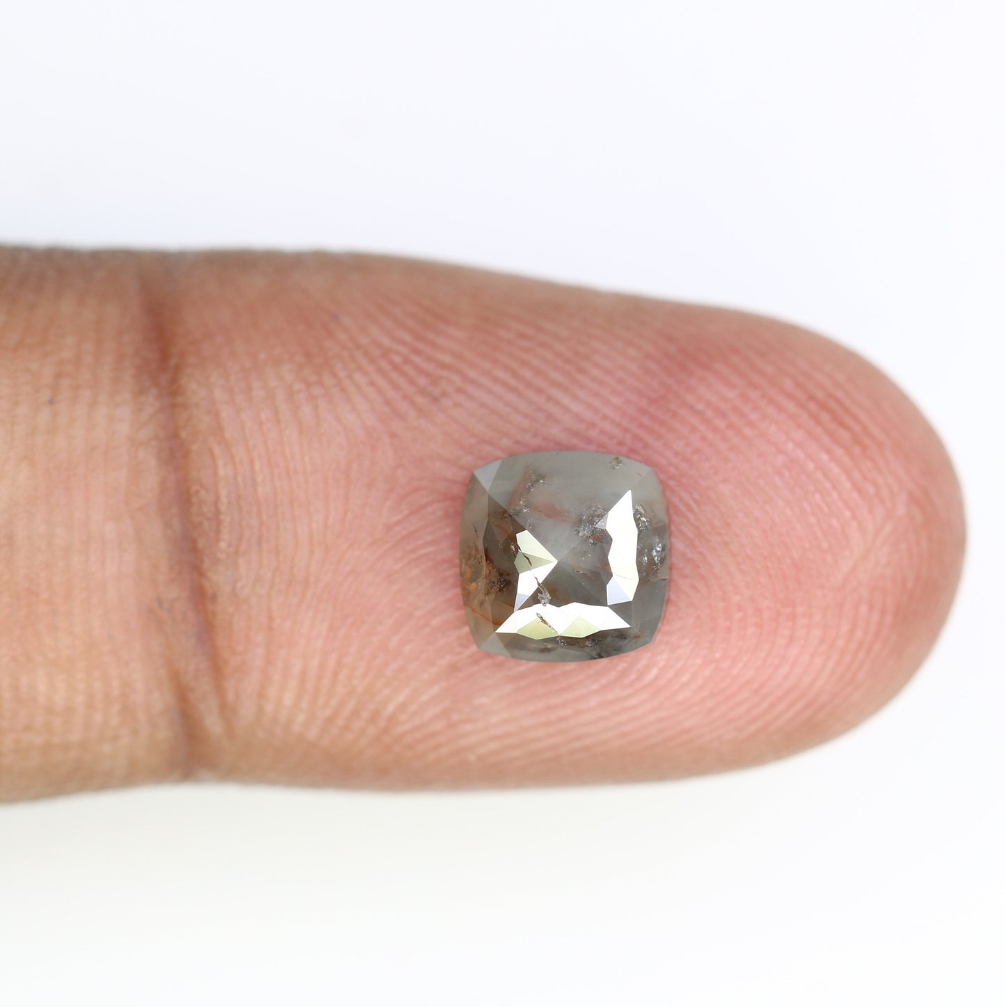 1.70 CT Cushion Cut Salt and Pepper Diamond | Elegant Gold Ring | Unique Engagement Ring | Statement Jewelry