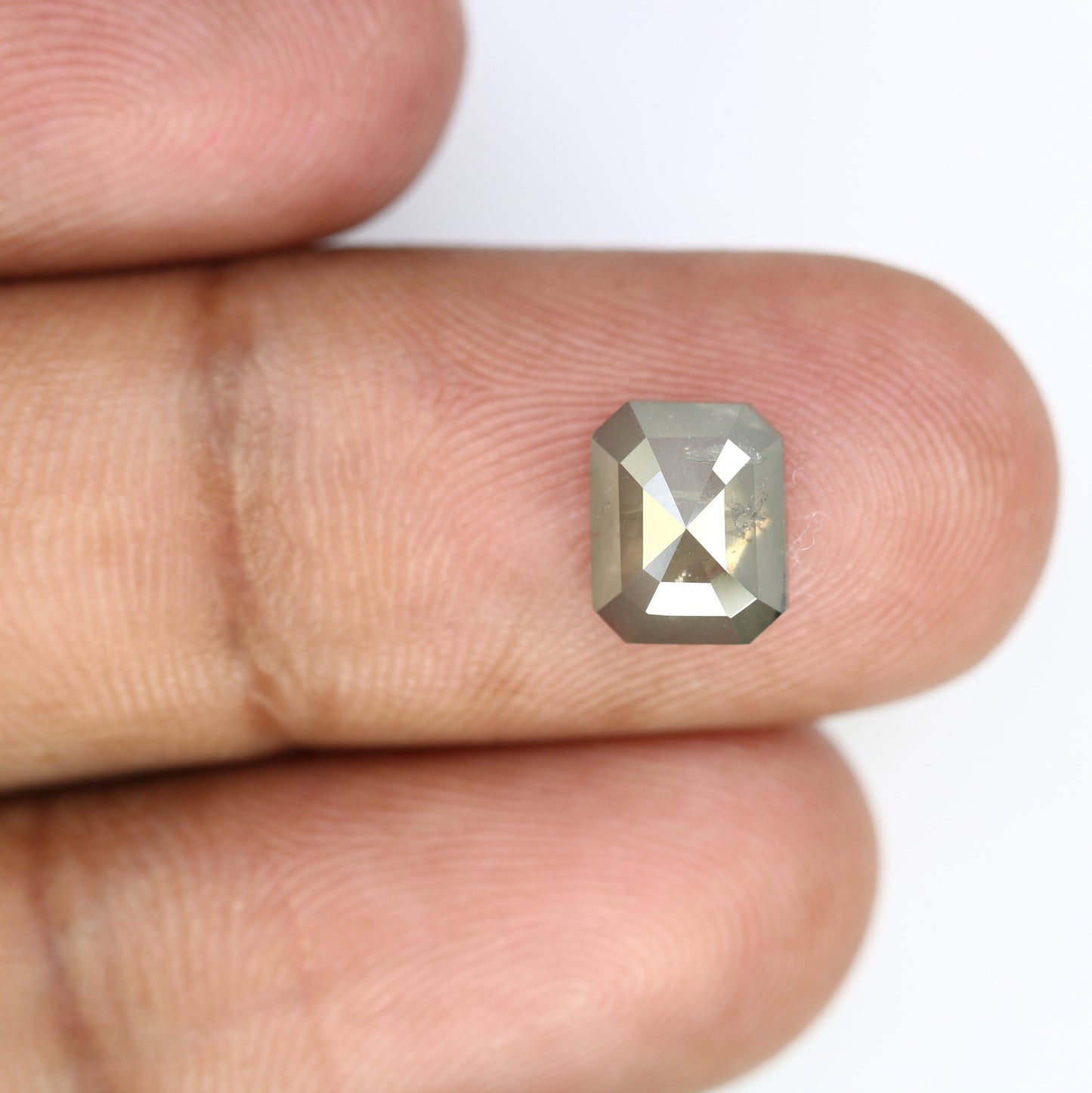 1.79 CT Salt and Pepper Emerald Shape Diamond - Natural Loose Emerald Cut Diamond - Emerald Engagement Ring - LABORDAY Offer