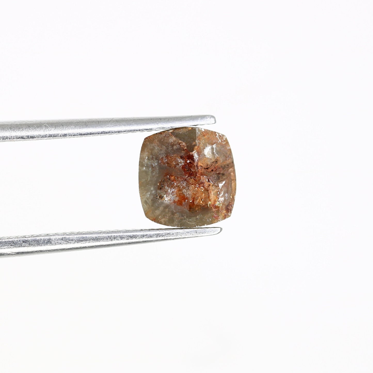 Cushion Cut Salt and Pepper Rustic Diamond | Gold Engagement Ring | Unique Artisan Jewelry | Statement Ring