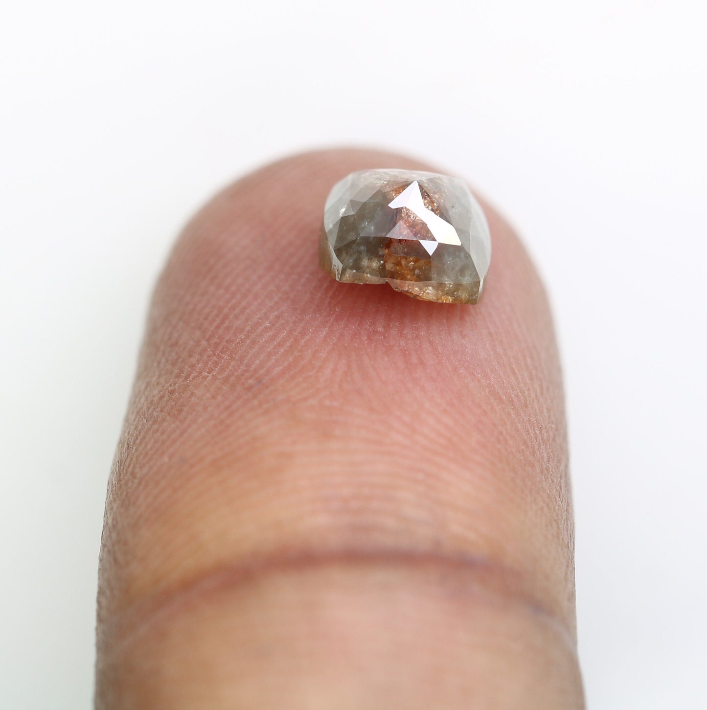 Cushion Cut Salt and Pepper Rustic Diamond | Gold Engagement Ring | Unique Artisan Jewelry | Statement Ring