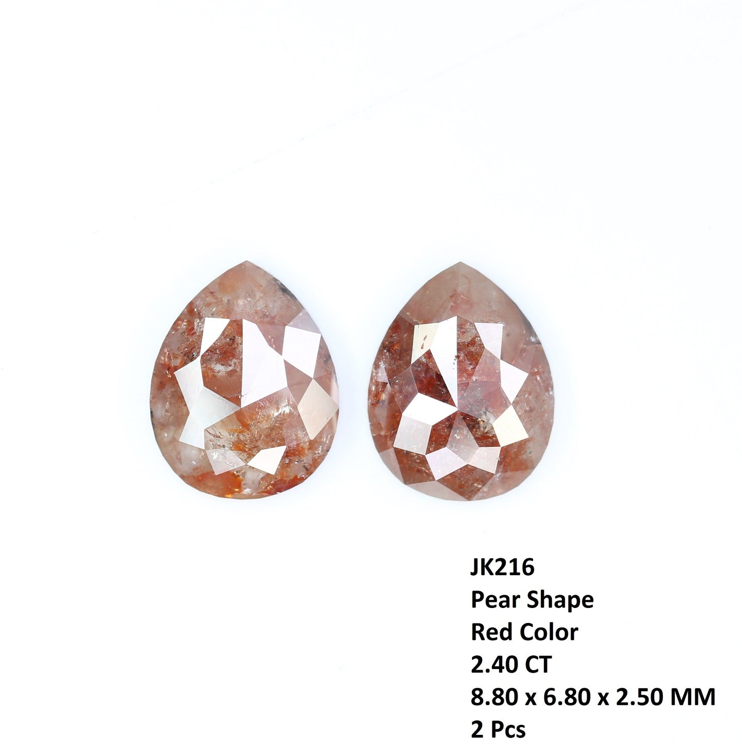 Pear Champagne Loose Pair Salt and Pepper Diamond, Natural Loose Diamond, Fancy Diamond for Wedding Ring & Earring, jewelry gift for women