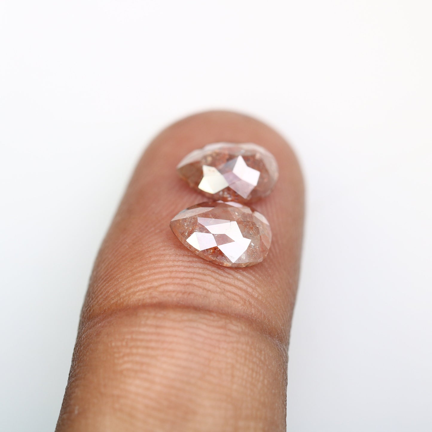 Pear Champagne Loose Pair Salt and Pepper Diamond, Natural Loose Diamond, Fancy Diamond for Wedding Ring & Earring, jewelry gift for women