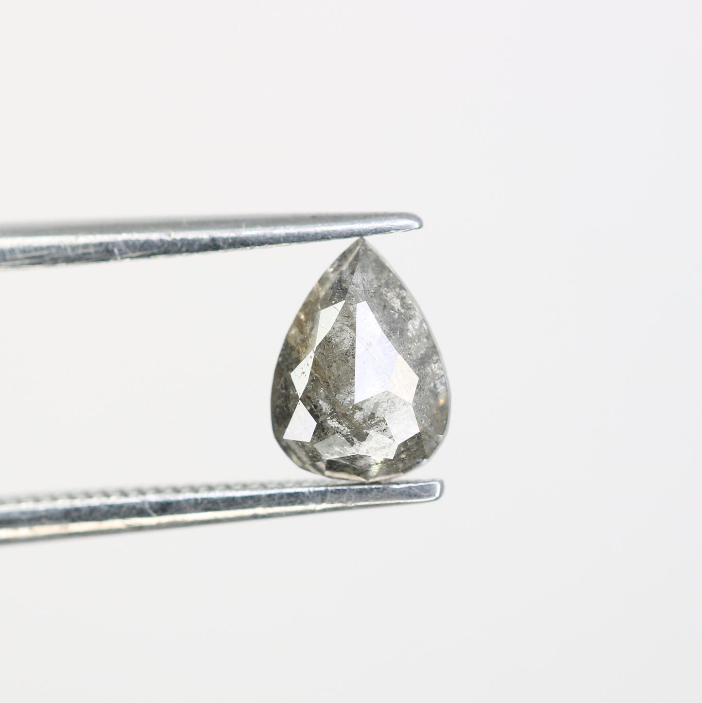 0.88 CT Pear Shape Salt and Pepper Diamond Engagement Ring | Unique Promise Ring | Minimalist Gold Ring | Handcrafted Jewelry Gift