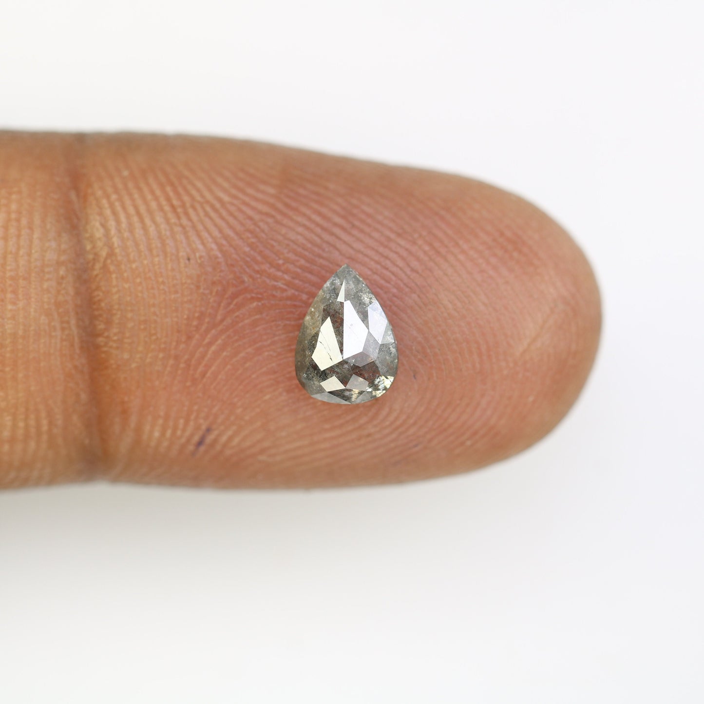0.88 CT Pear Shape Salt and Pepper Diamond Engagement Ring | Unique Promise Ring | Minimalist Gold Ring | Handcrafted Jewelry Gift
