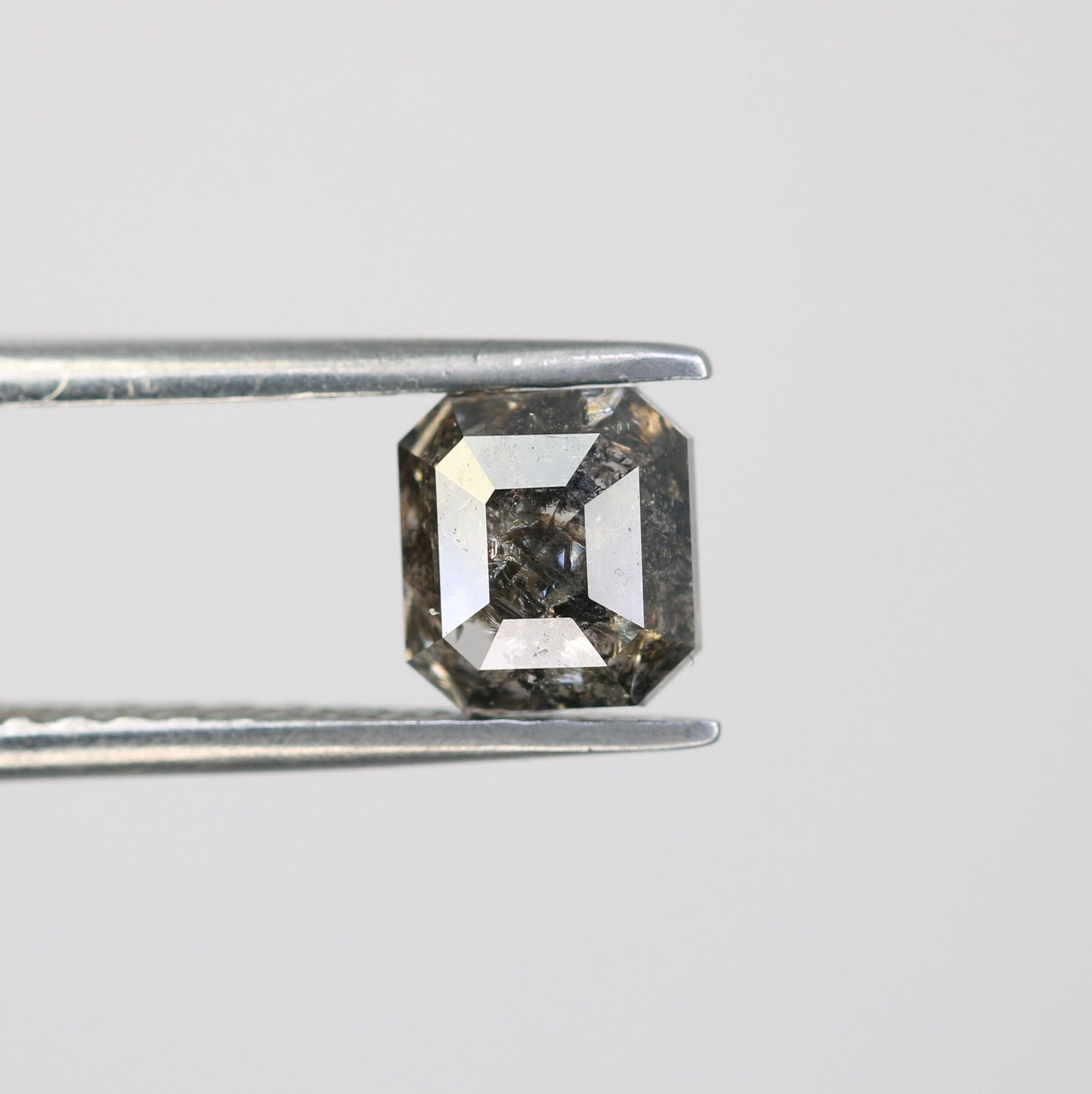 1.37 CT Salt and Pepper Emerald Shape Diamond - Natural Loose Emerald Cut Diamond - Emerald Engagement Ring - LABORDAY Offer