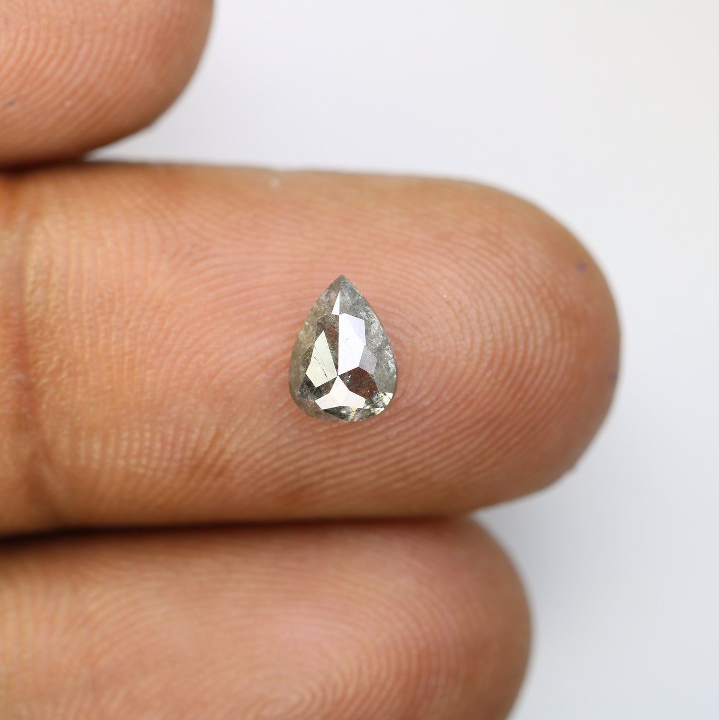 0.88 CT Pear Shape Salt and Pepper Diamond Engagement Ring | Unique Promise Ring | Minimalist Gold Ring | Handcrafted Jewelry Gift