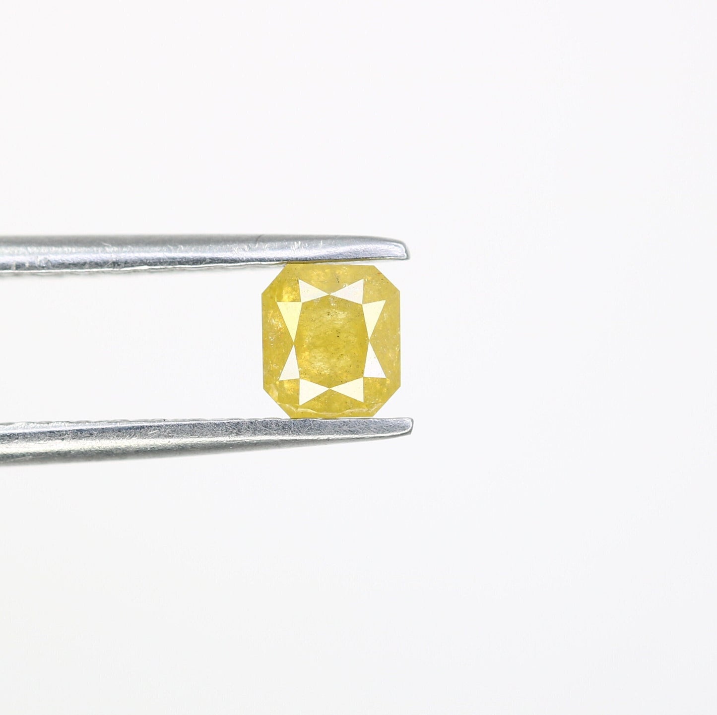 0.52 CT Fancy Yellow Salt and Pepper Emerald Shape Diamond - Natural Loose Emerald Cut Diamond - Perfect for Emerald Engagement Ring
