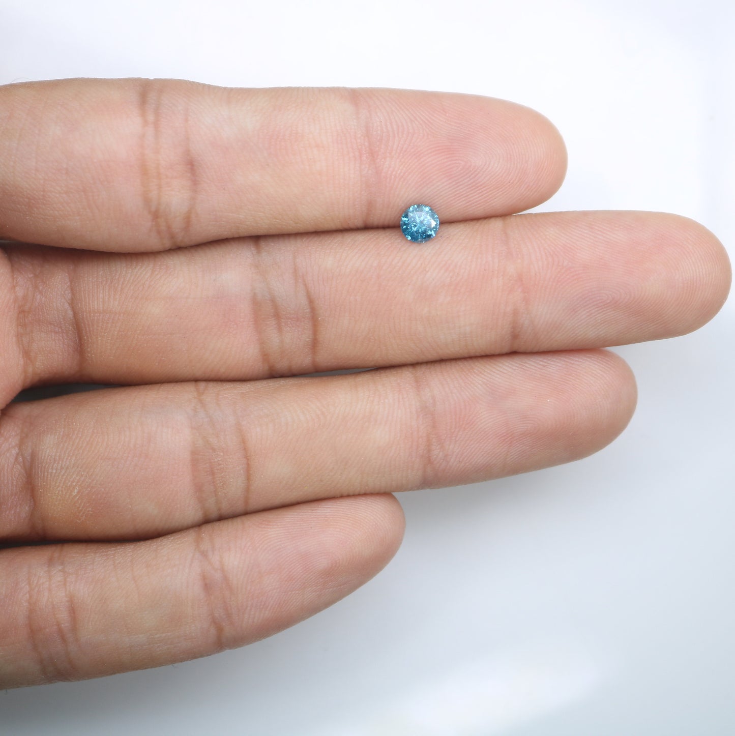 0.41 CT 4.70 x 2.70 MM Round Brilliant Cut Loose Blue Diamond for Wedding Jewelry | Perfect Gift for Her |Customizable for Gold Ring Setting