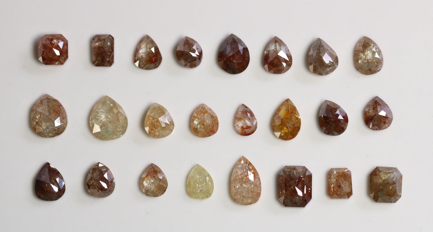 Natural Loose Salt and Pepper Diamonds (0.23 to 1.47 CT) | Unique Mixed Shape Gemstones for Men’s and Women’s Jewelry Antique-Inspired Gift