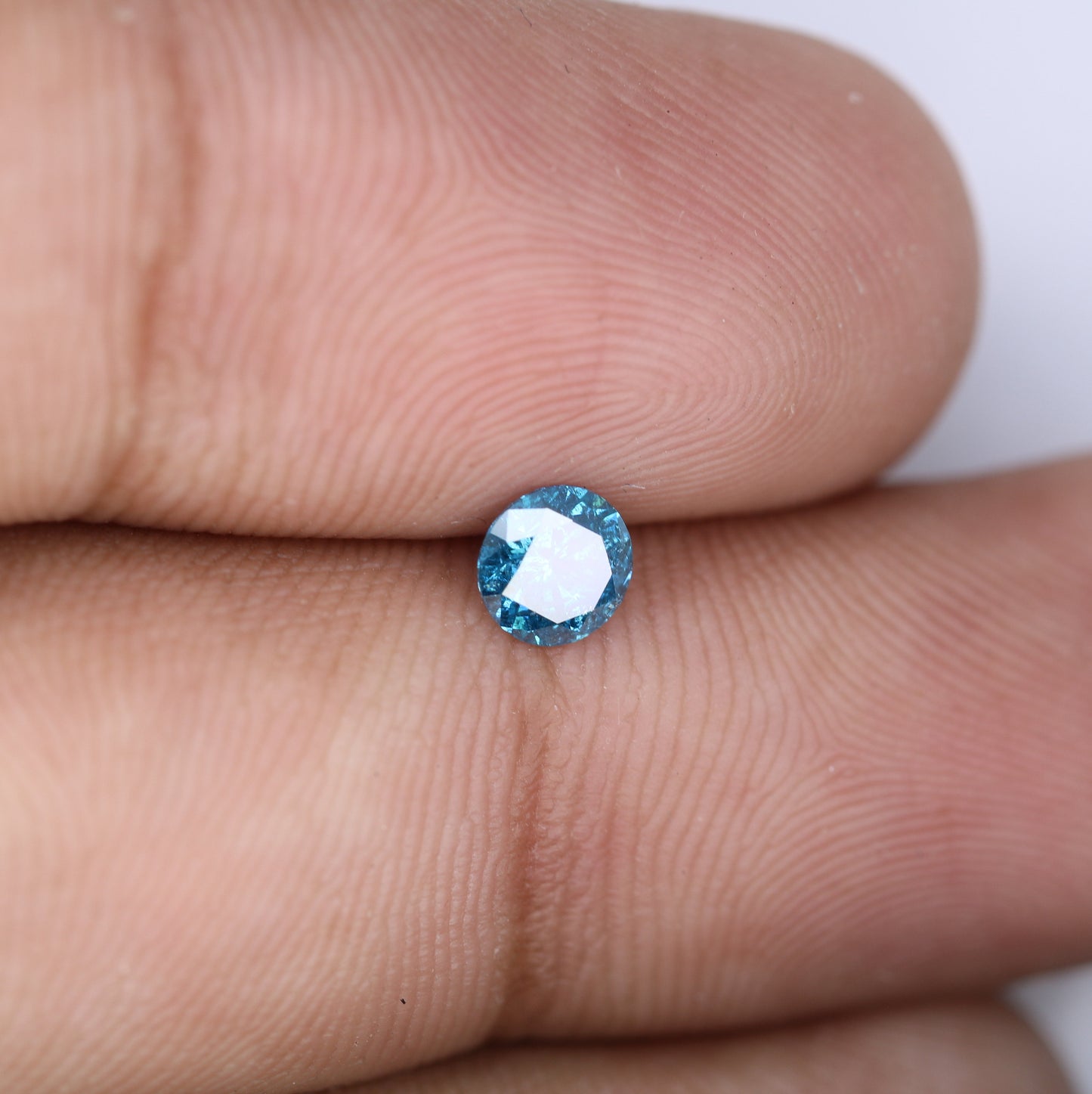 0.41 CT 4.70 x 2.70 MM Round Brilliant Cut Loose Blue Diamond for Wedding Jewelry | Perfect Gift for Her |Customizable for Gold Ring Setting