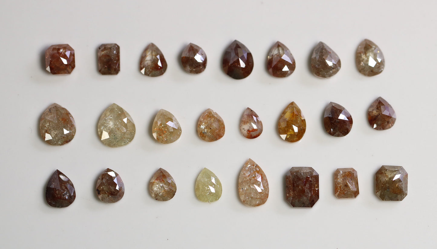 Natural Loose Salt and Pepper Diamonds (0.23 to 1.47 CT) | Unique Mixed Shape Gemstones for Men’s and Women’s Jewelry Antique-Inspired Gift