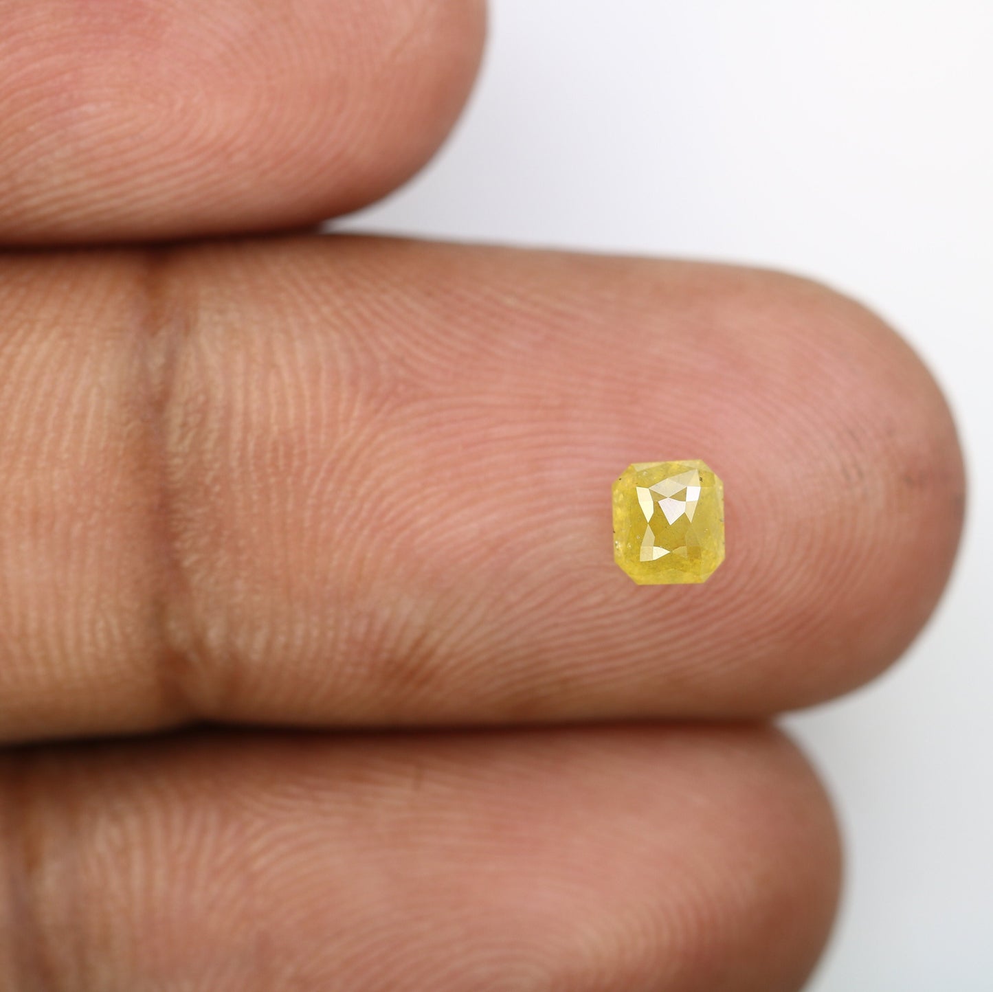 0.52 CT Fancy Yellow Salt and Pepper Emerald Shape Diamond - Natural Loose Emerald Cut Diamond - Perfect for Emerald Engagement Ring