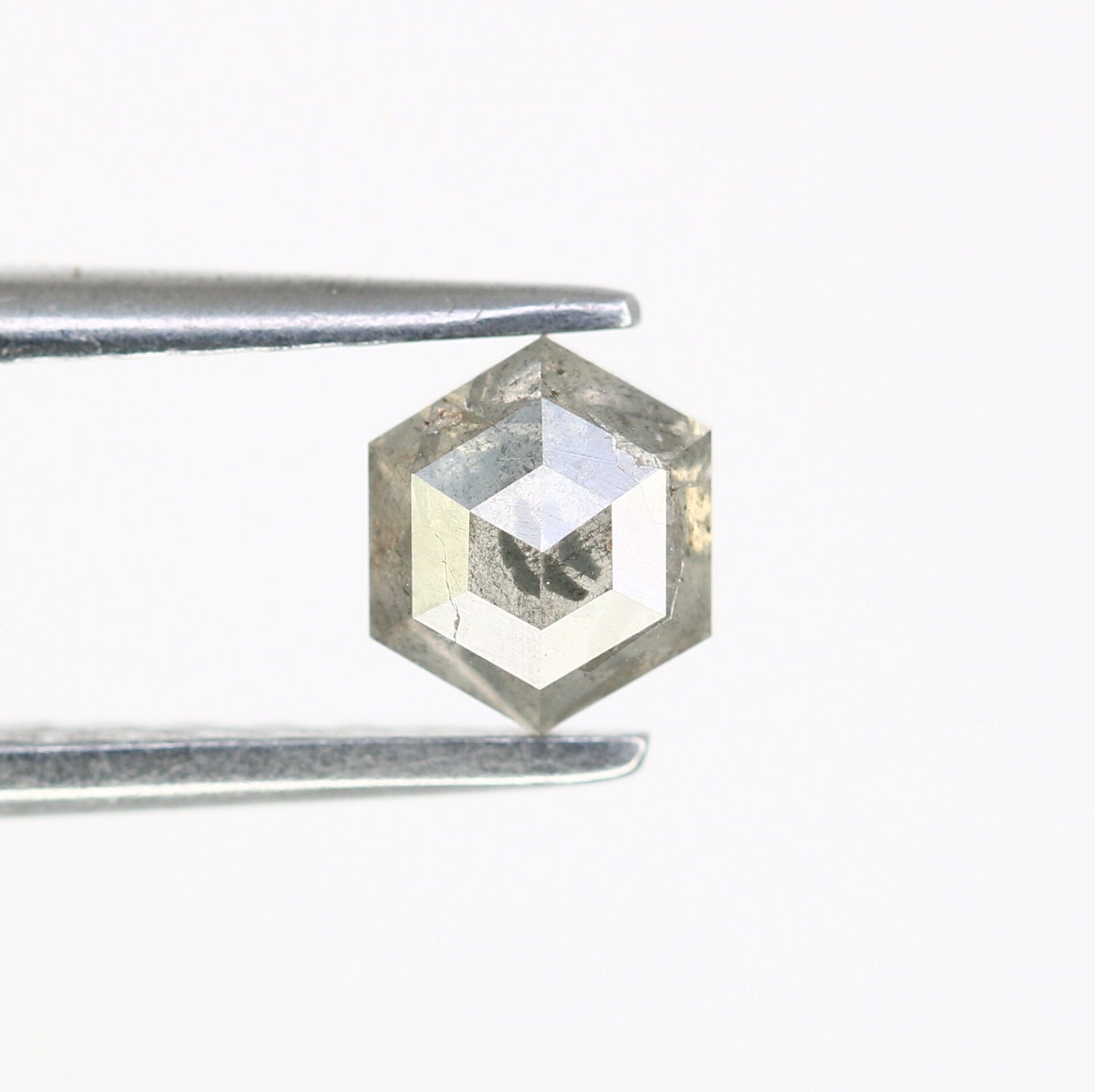 0.57 CT Hexagon Loose Salt and Pepper Diamond - Natural Hexagon Diamond - Salt and Pepper Ring - Gift for Wifey - Gift for mother - Jewlery