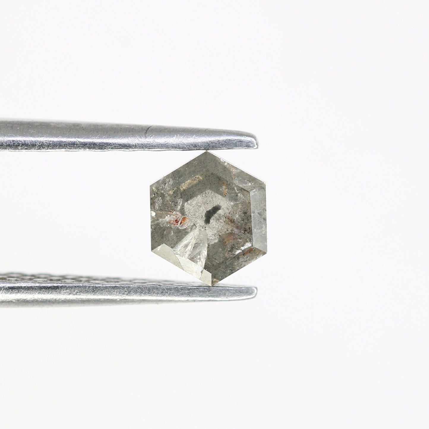 0.57 CT Hexagon Loose Salt and Pepper Diamond - Natural Hexagon Diamond - Salt and Pepper Ring - Gift for Wifey - Gift for mother - Jewlery
