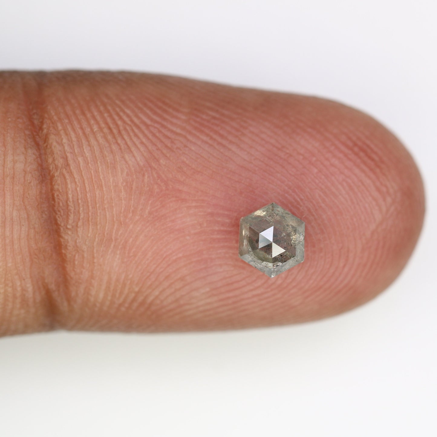 0.57 CT Hexagon Loose Salt and Pepper Diamond - Natural Hexagon Diamond - Salt and Pepper Ring - Gift for Wifey - Gift for mother - Jewlery
