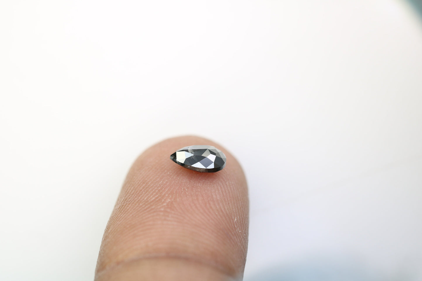 0.79 CT Pear Shape Black Salt and Pepper Loose Diamond | Unique Wedding Pendant | Gift for Wife | Mother's Day Gift | Natural Gemstone