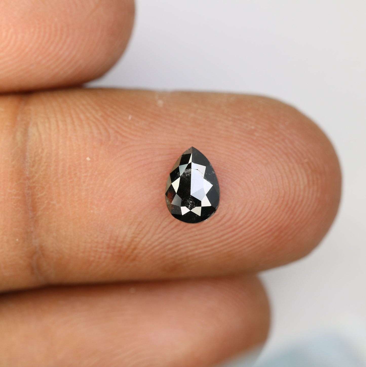 0.79 CT Pear Shape Black Salt and Pepper Loose Diamond | Unique Wedding Pendant | Gift for Wife | Mother's Day Gift | Natural Gemstone