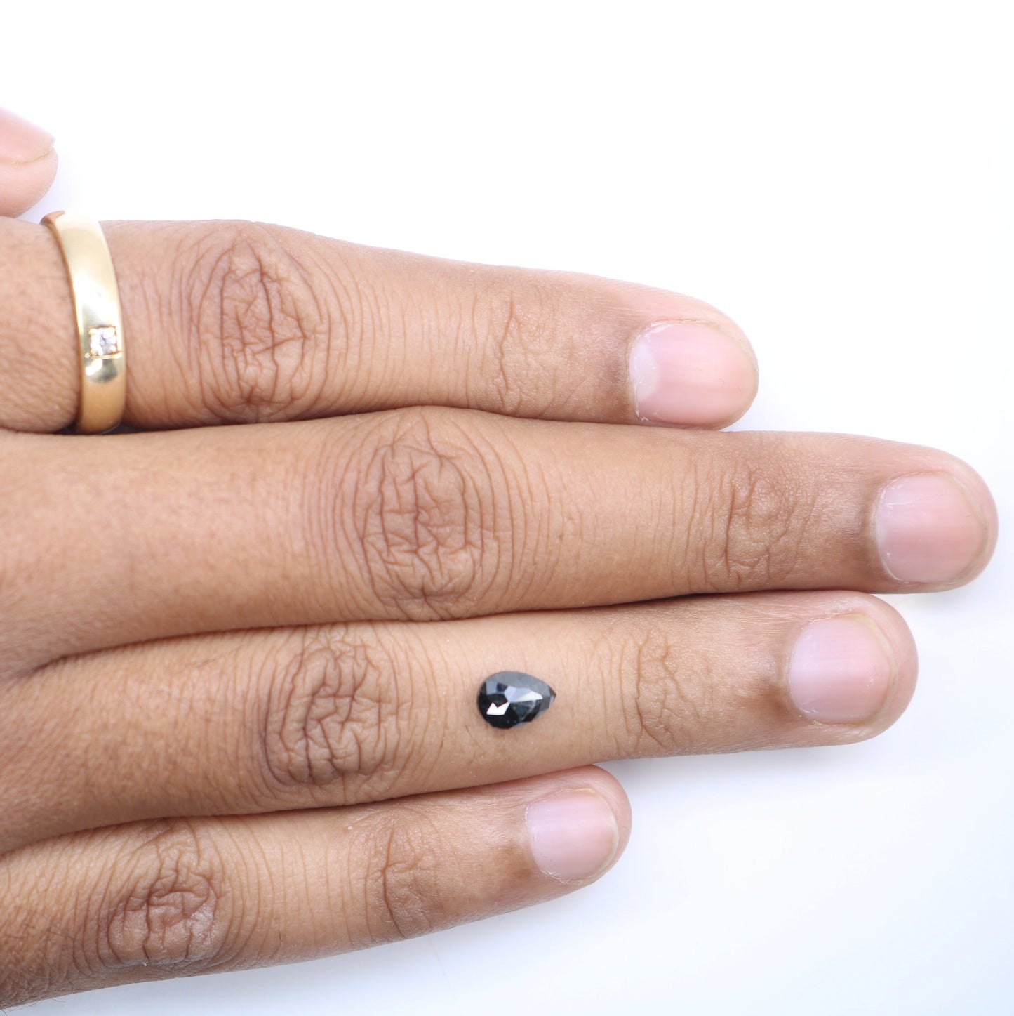 0.79 CT Pear Shape Black Salt and Pepper Loose Diamond | Unique Wedding Pendant | Gift for Wife | Mother's Day Gift | Natural Gemstone