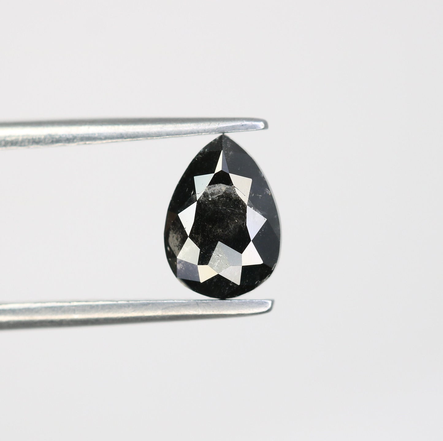 0.79 CT Pear Shape Black Salt and Pepper Loose Diamond | Unique Wedding Pendant | Gift for Wife | Mother's Day Gift | Natural Gemstone