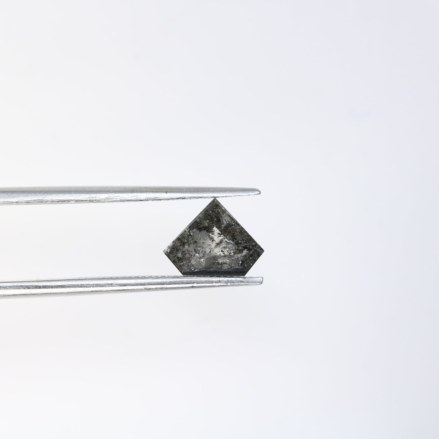 0.86 CT Salt and Pepper Diamond Shield Cut For handmade necklace pendant Black/Grey crystal Diamond for Engagement Gold Ring Gift for Her