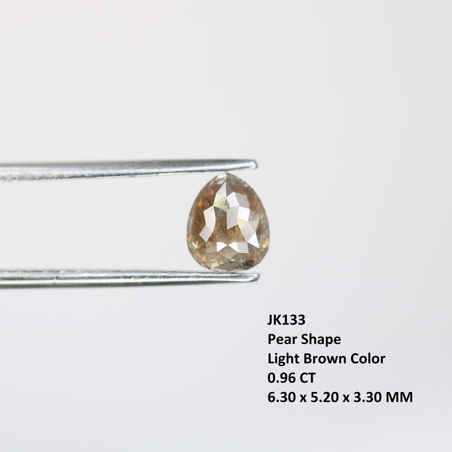0.96 CT Rose Cut Pear Shape Salt and Pepper Diamond | Unique Gold Ring | Natural Diamond Jewelry