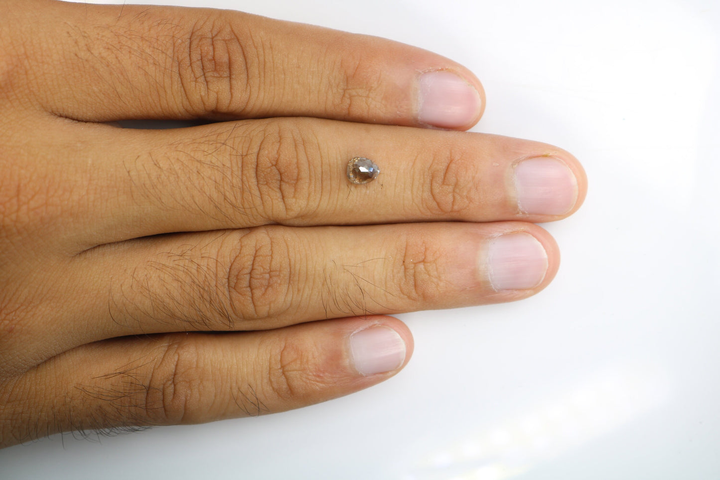 0.96 CT Rose Cut Pear Shape Salt and Pepper Diamond | Unique Gold Ring | Natural Diamond Jewelry