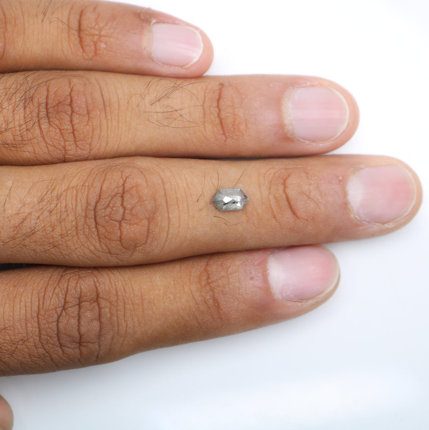 0.74 CT Elongated Loose Salt and Pepper Diamond - Natural Elongated Diamond - Salt and Pepper Ring - Gift for Wifey - Gift for mother -