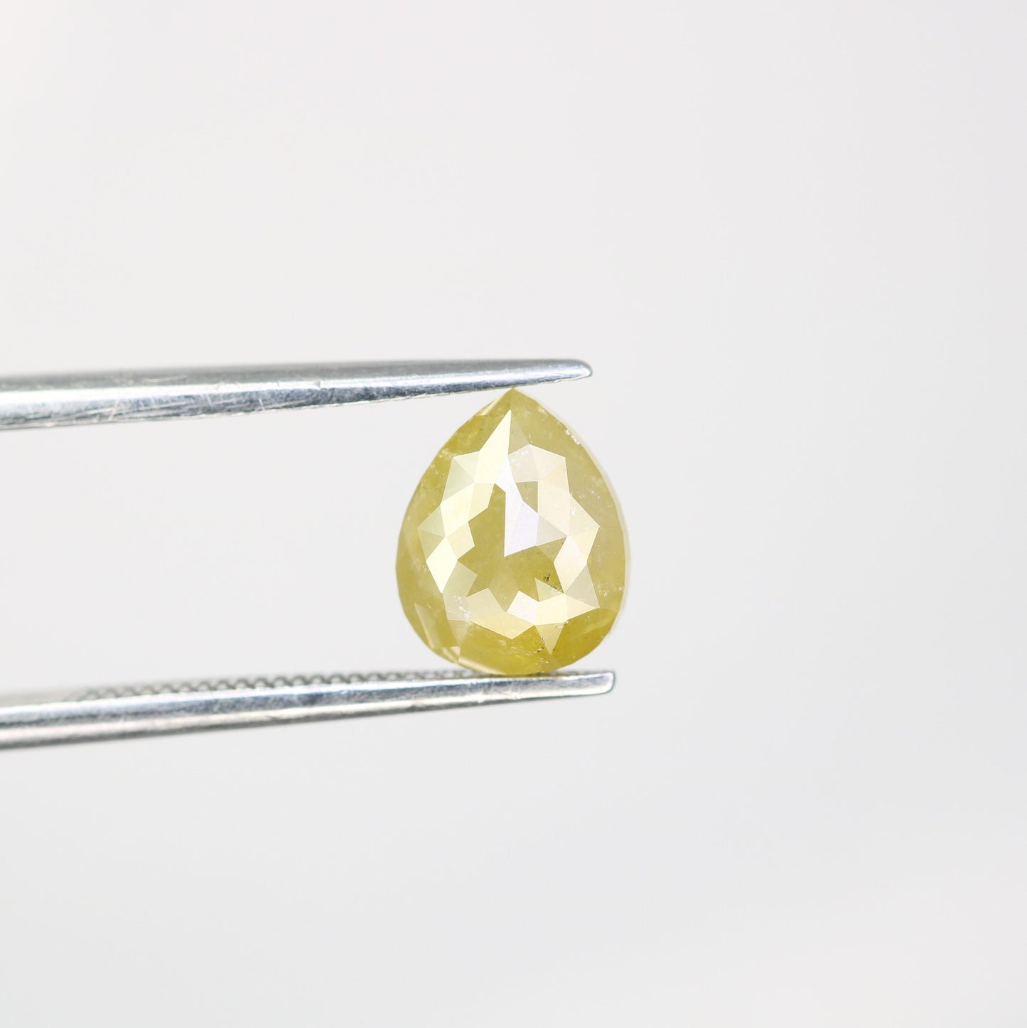 1.74 CT Pear Cut Loose Rustice Green Diamond For Halo Diamond RingFor Gold Ring Diamonds