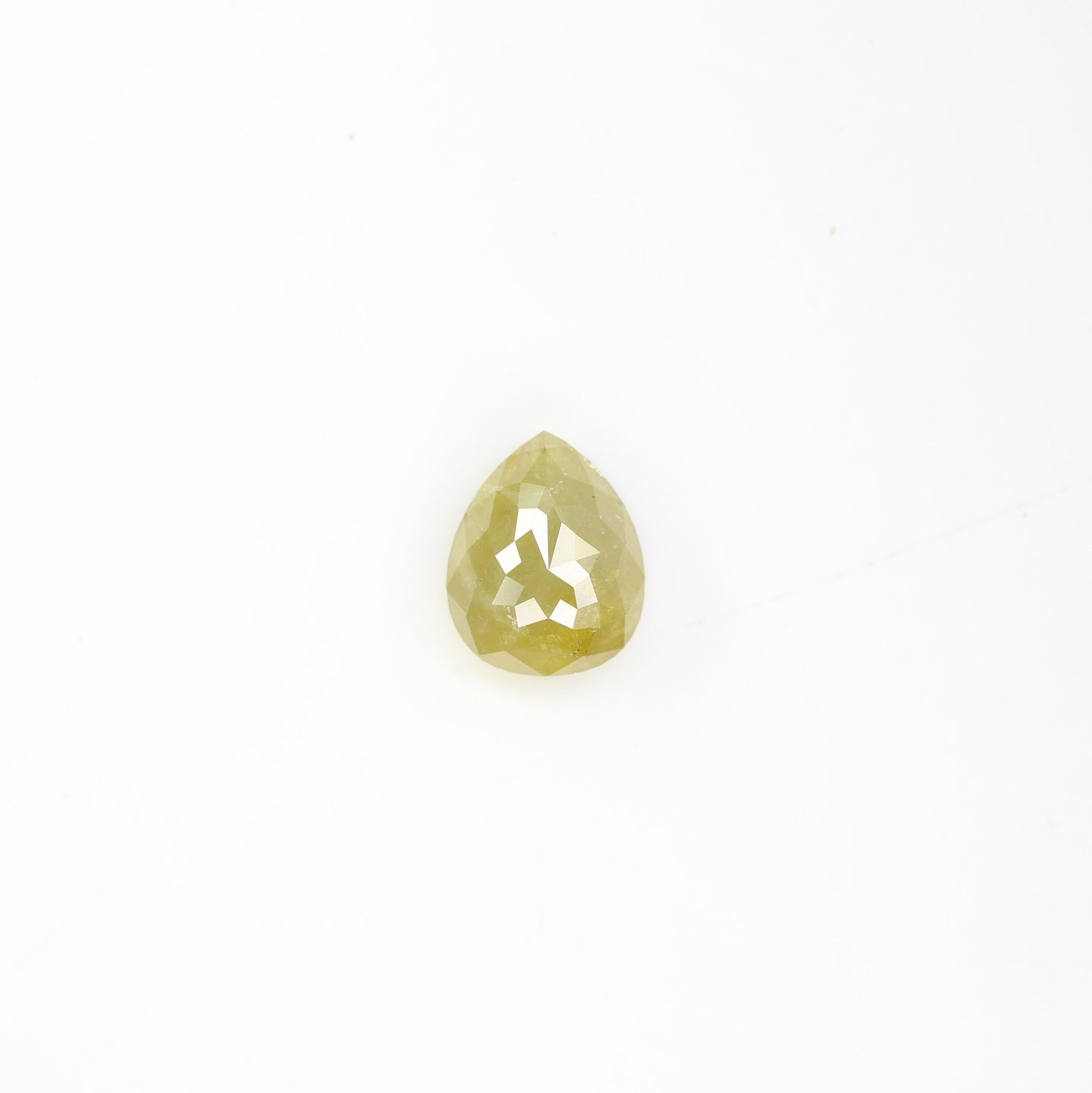 1.74 CT Pear Cut Loose Rustice Green Diamond For Halo Diamond RingFor Gold Ring Diamonds