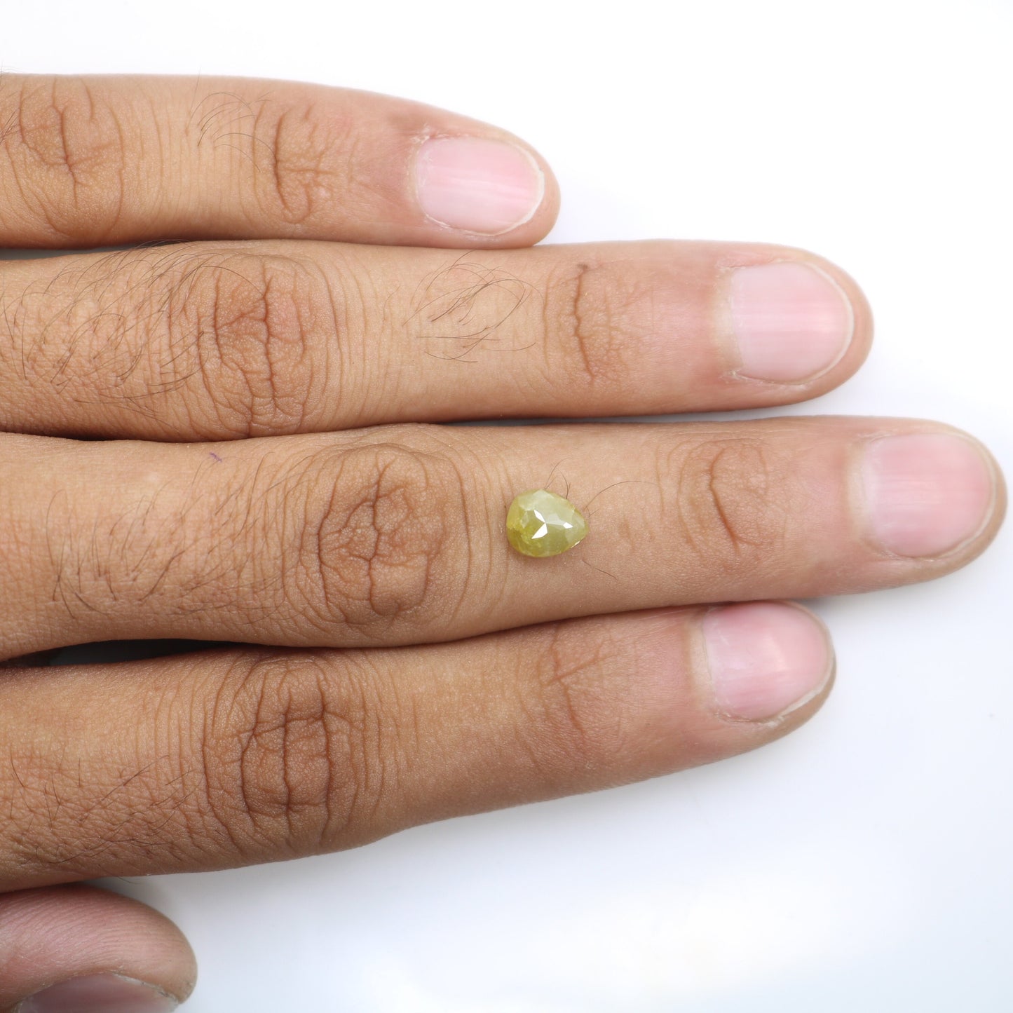 1.74 CT Pear Cut Loose Rustice Green Diamond For Halo Diamond RingFor Gold Ring Diamonds