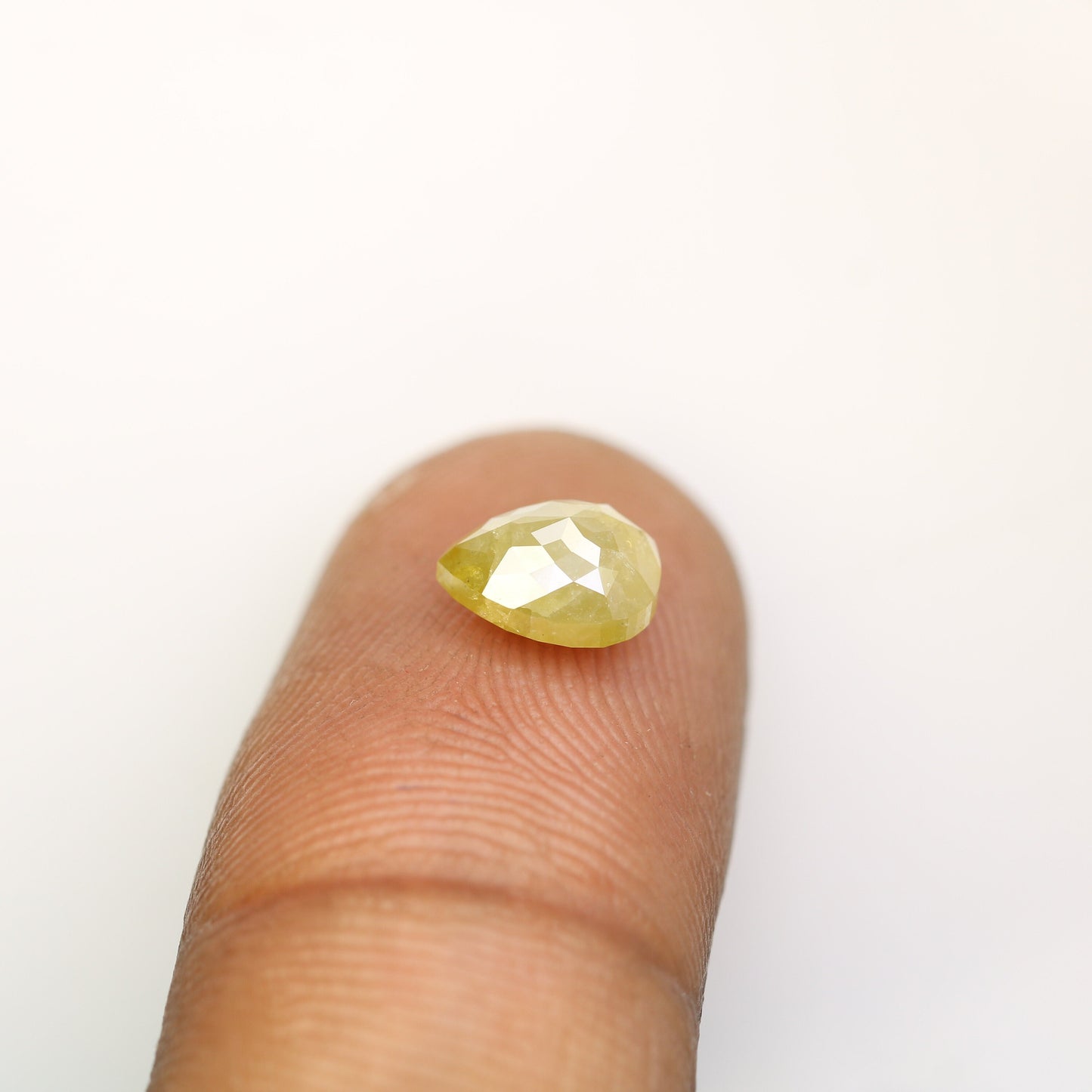 1.74 CT Pear Cut Loose Rustice Green Diamond For Halo Diamond RingFor Gold Ring Diamonds