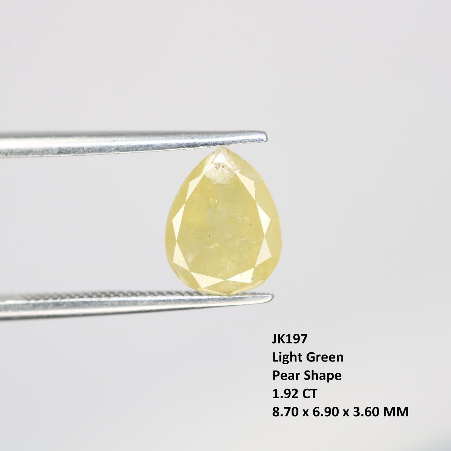 1.92 CT Yellow Pear Shape Diamond For Engagement RingFor Gold Ring Diamonds
