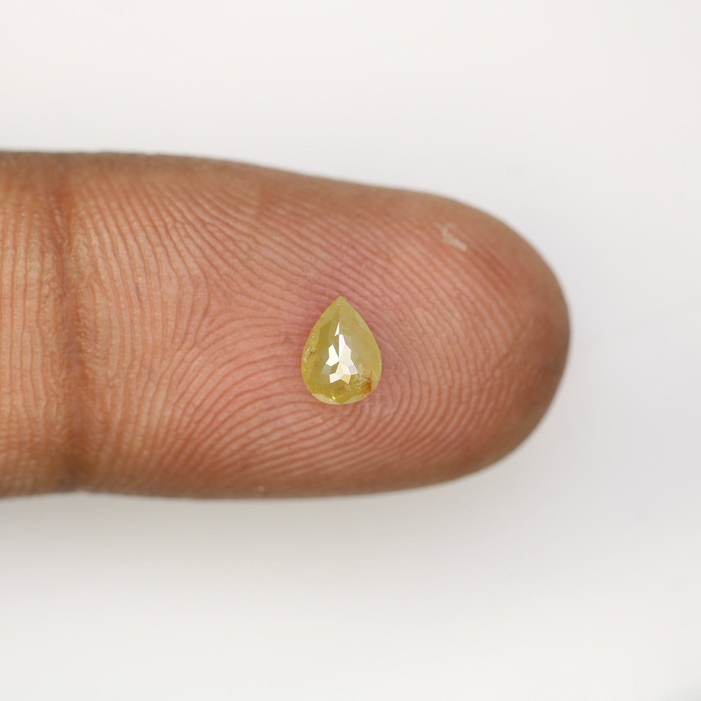 0.51 CT Rose Cut Pear Rustic Diamond For Engagement RingFor Gold Ring Diamonds