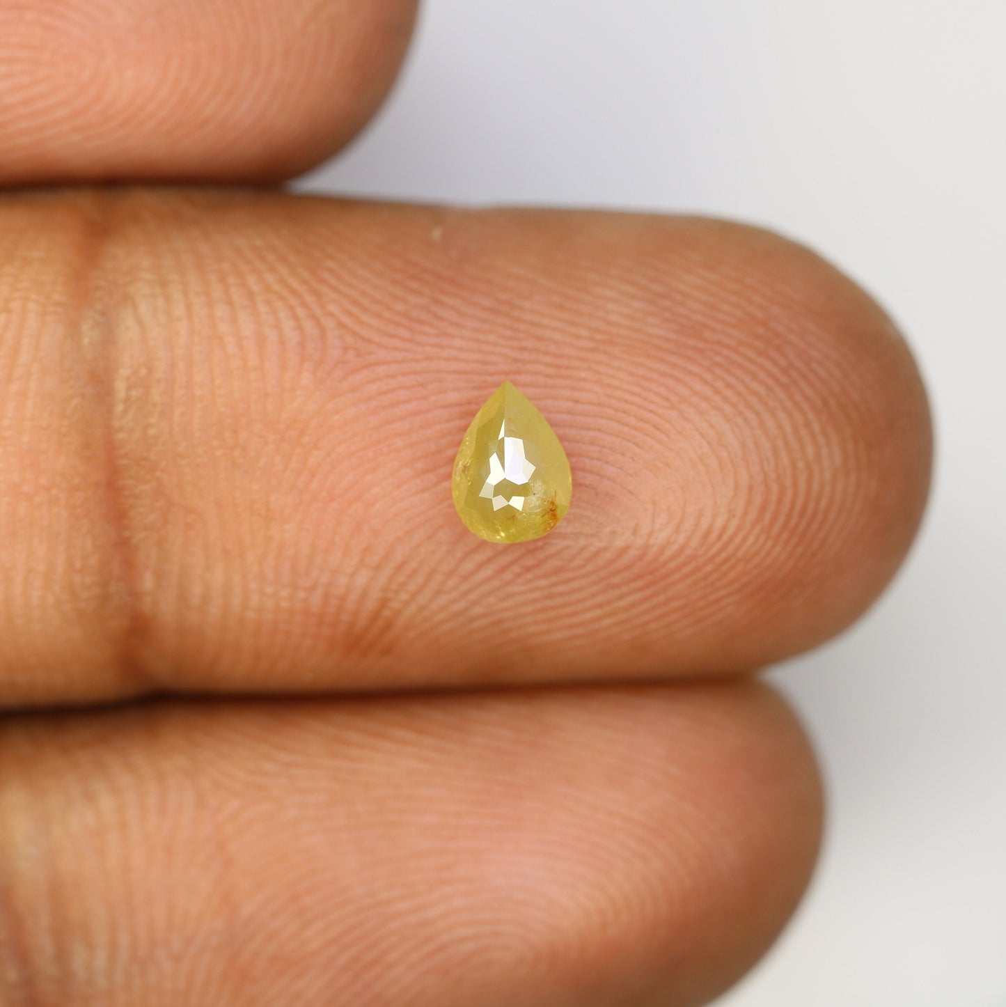 0.51 CT Rose Cut Pear Rustic Diamond For Engagement RingFor Gold Ring Diamonds