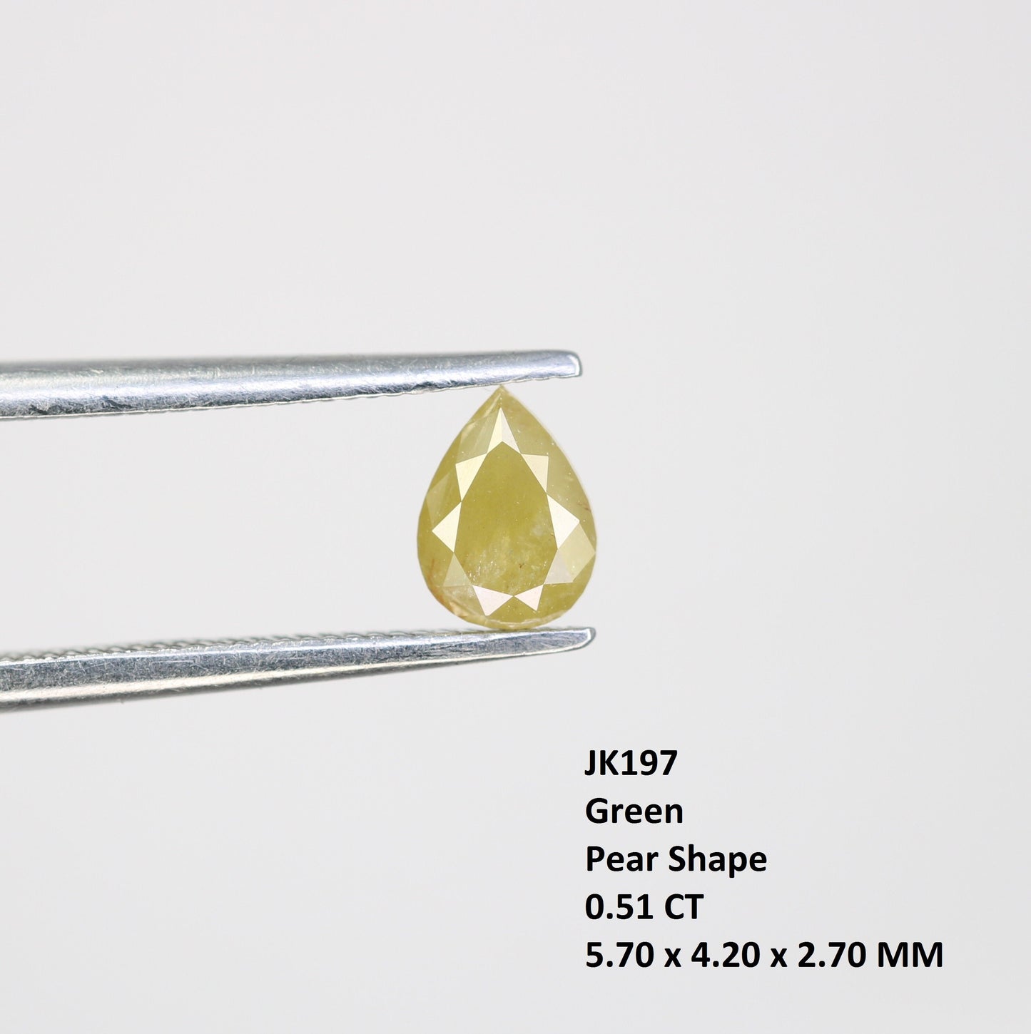 0.51 CT Rose Cut Pear Rustic Diamond For Engagement RingFor Gold Ring Diamonds