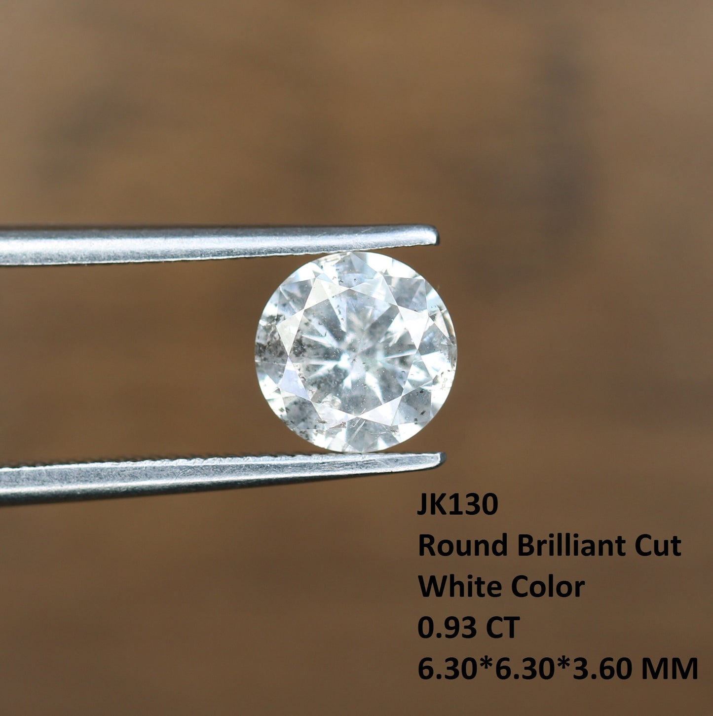 0.93 CT White Round Loose Rustic Diamond for Engagement Rings | Wedding Jewelry | Perfect Gift for Girlfriend or Wife