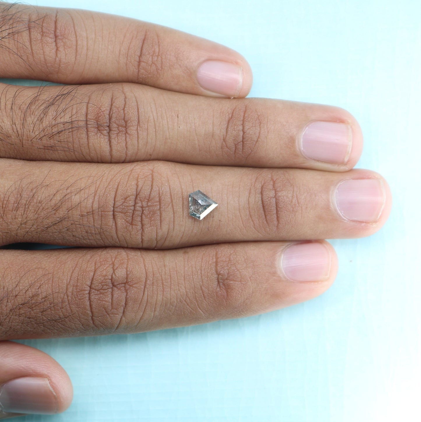 0.80 CT Salt and Pepper Natural Loose Diamond, Pentagon Cut For handmade necklace pendant, Fancy Diamond for Engagement Ring Anniversary