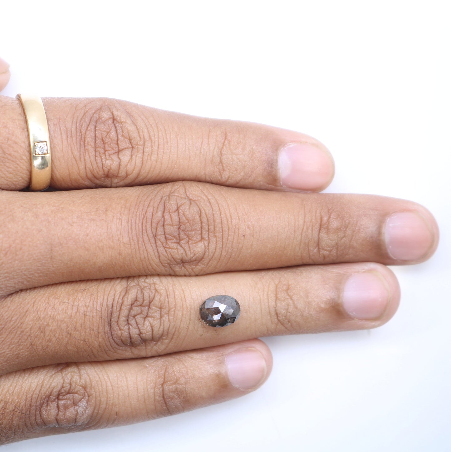 1.76 CT Loose Oval Salt and Pepper Diamond | Promise Ring | Wedding Jewelry | Perfect Gift for Wife or Sister