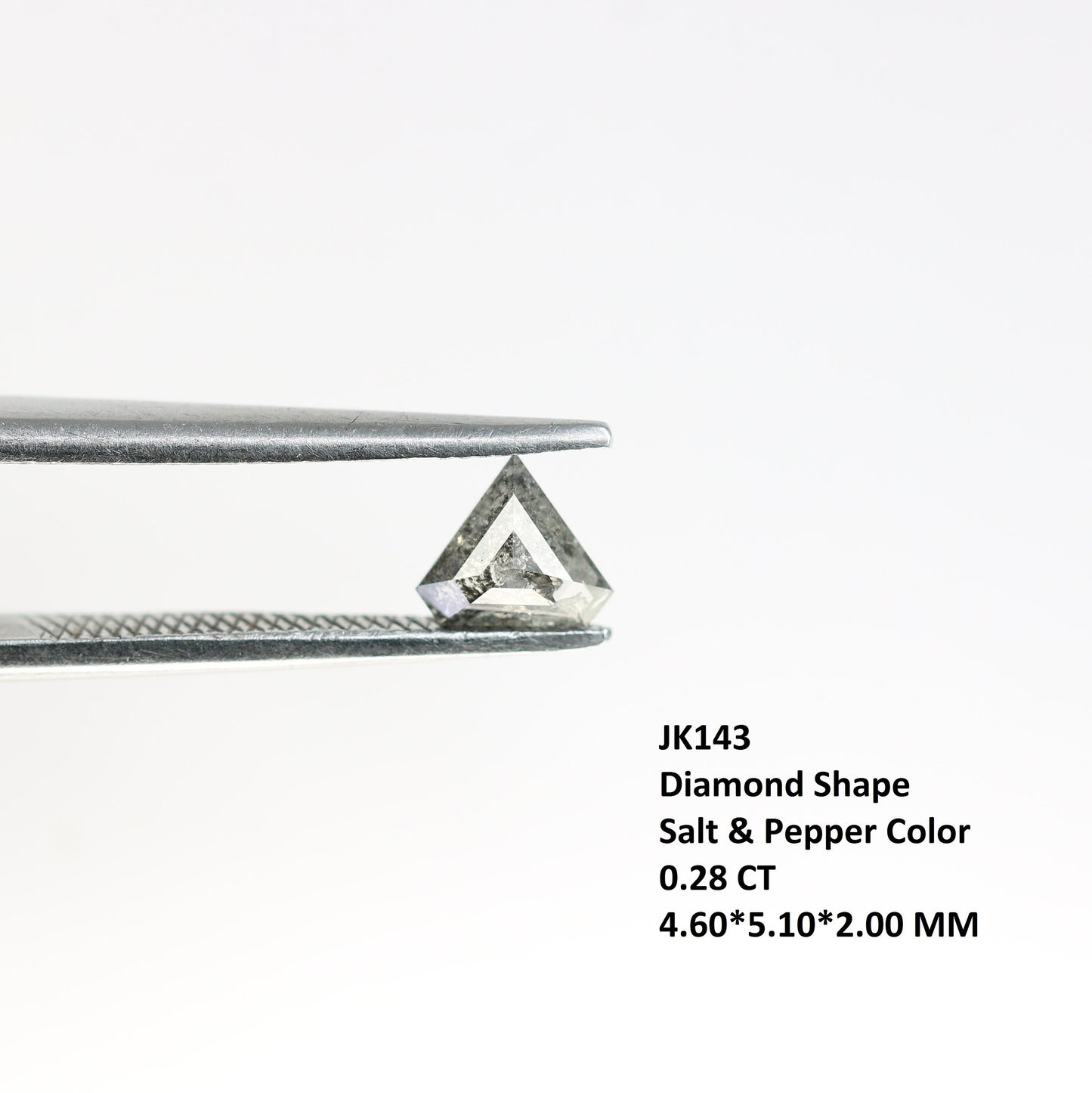 0.28 CT Natural Salt and Pepper Triangle Diamond For handmade necklace pendant Black crystal Diamond For engagement ring wedding gift