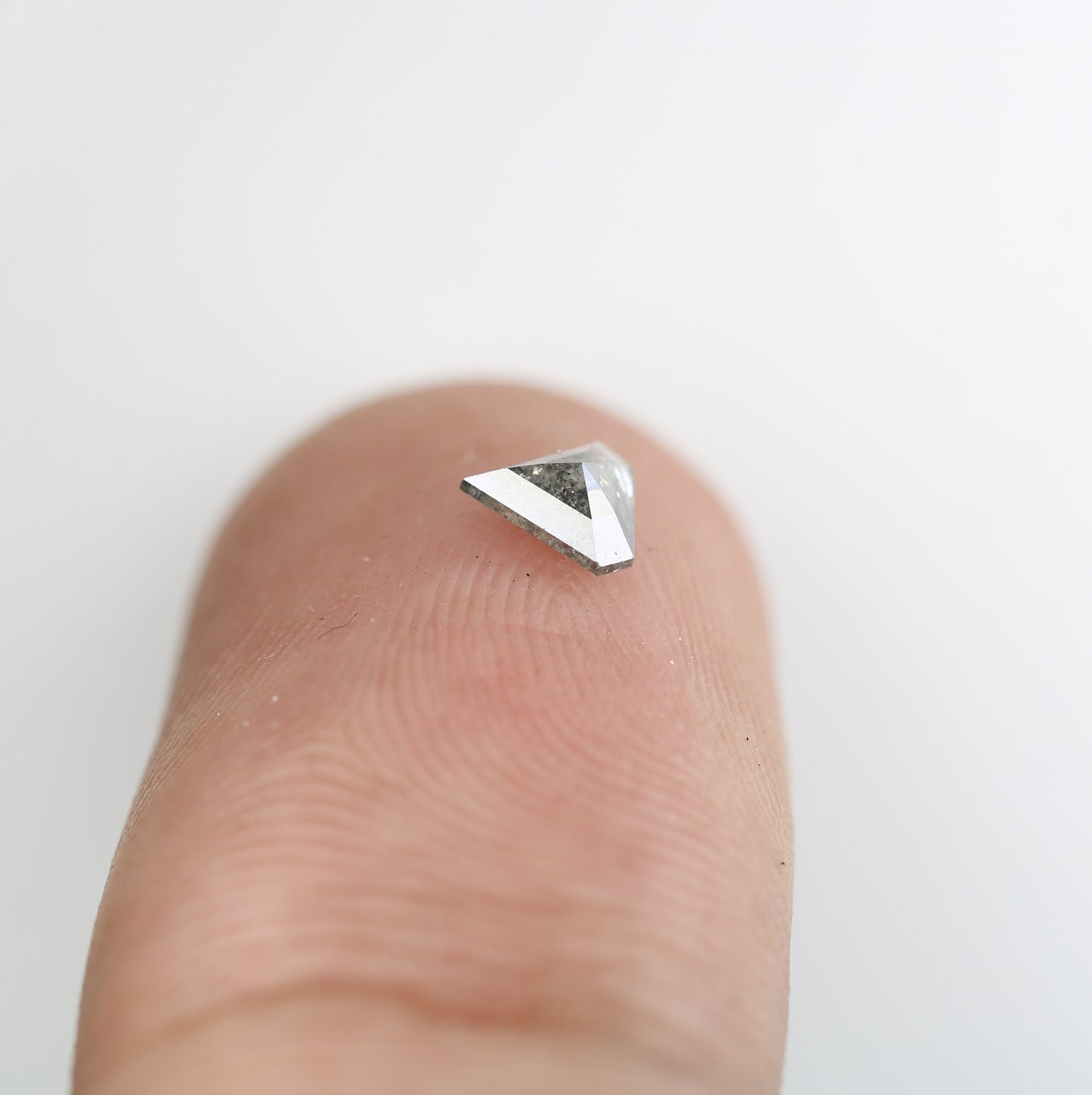 0.28 CT Natural Salt and Pepper Triangle Diamond For handmade necklace pendant Black crystal Diamond For engagement ring wedding gift