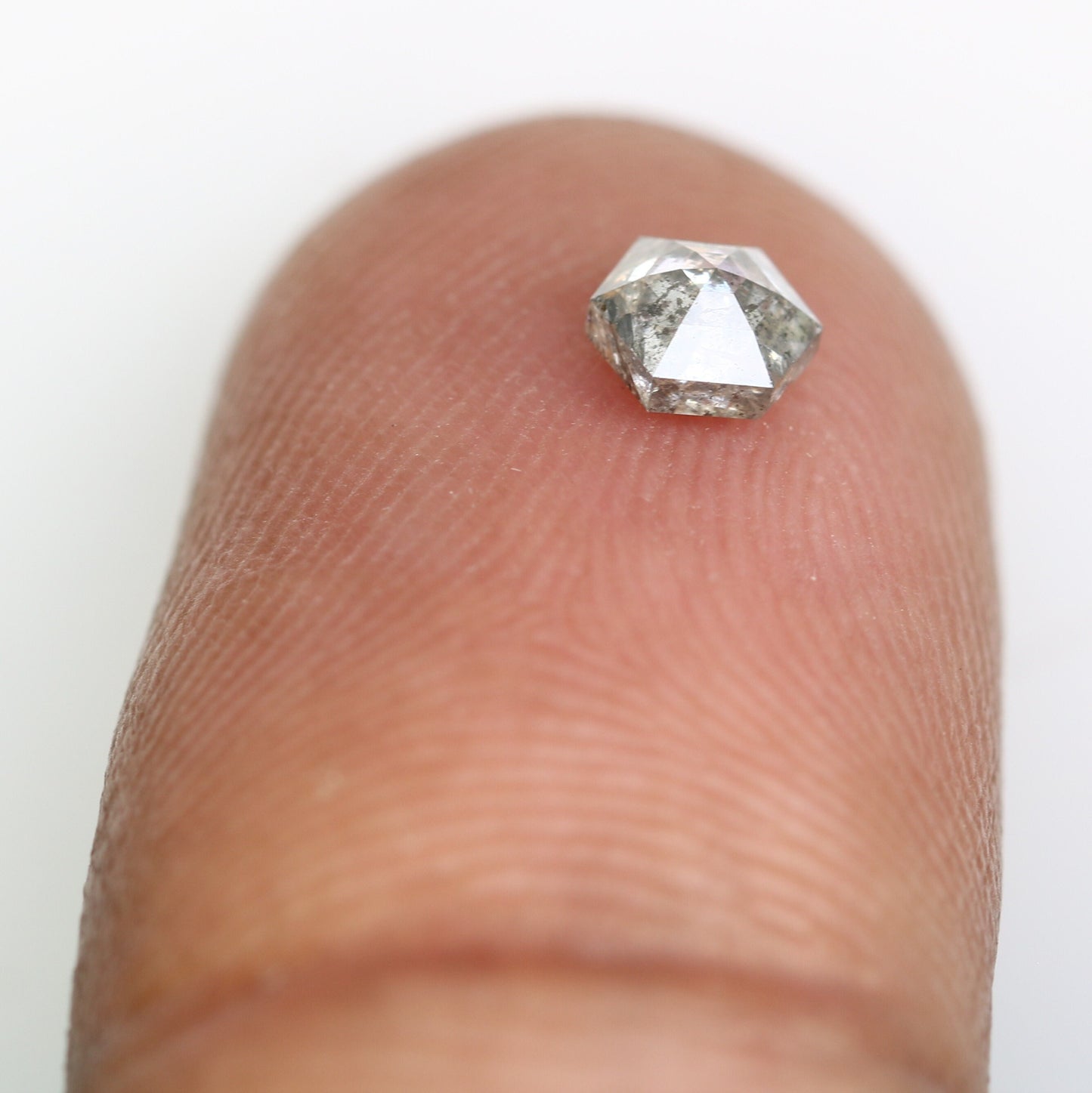 0.42 CT Hexagon Loose Salt and Pepper Diamond - Natural Hexagon Diamond - Salt and Pepper Ring - Gift for Wifey - Gift for mother - Jewlery