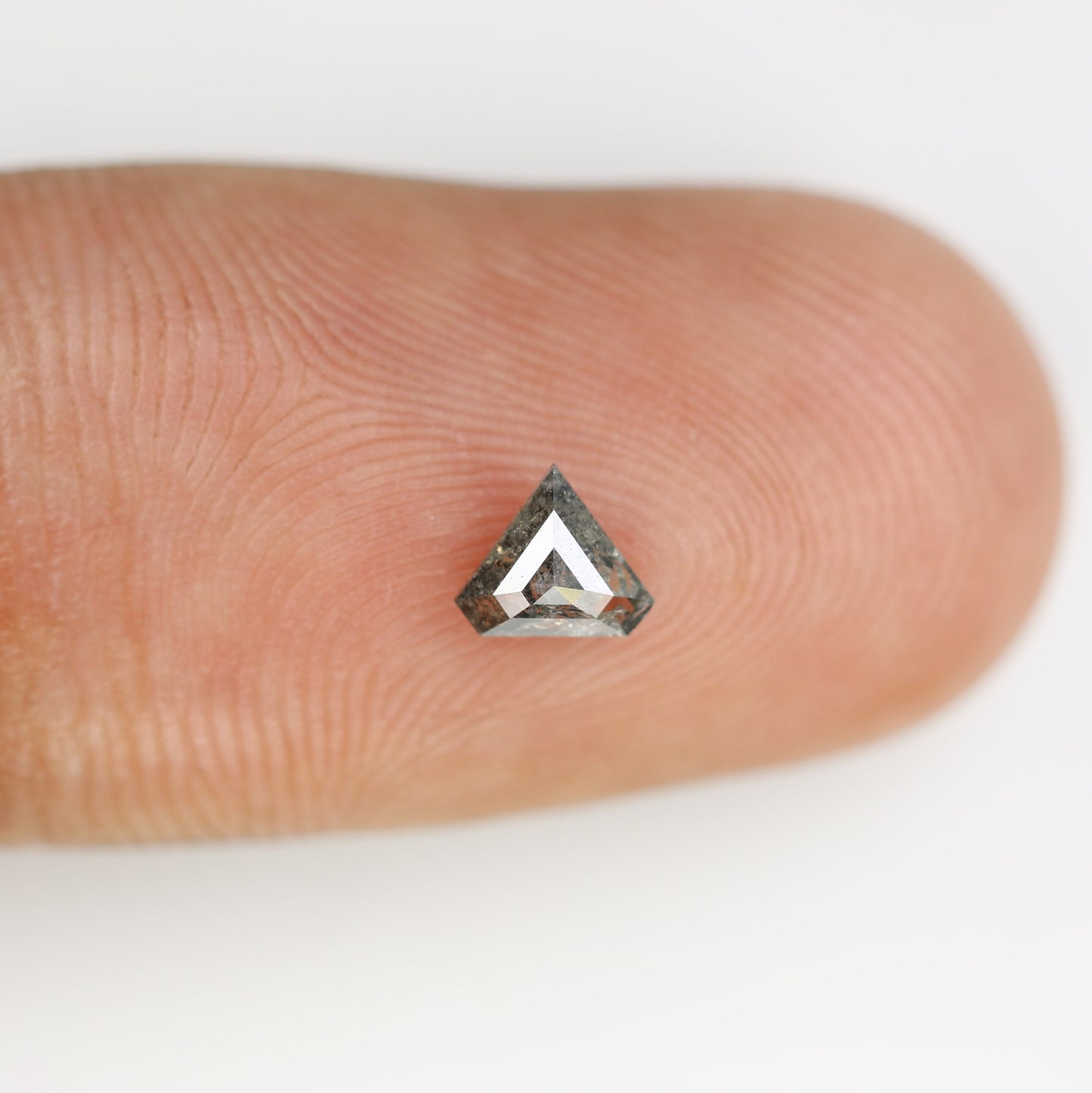 0.28 CT Natural Salt and Pepper Triangle Diamond For handmade necklace pendant Black crystal Diamond For engagement ring wedding gift